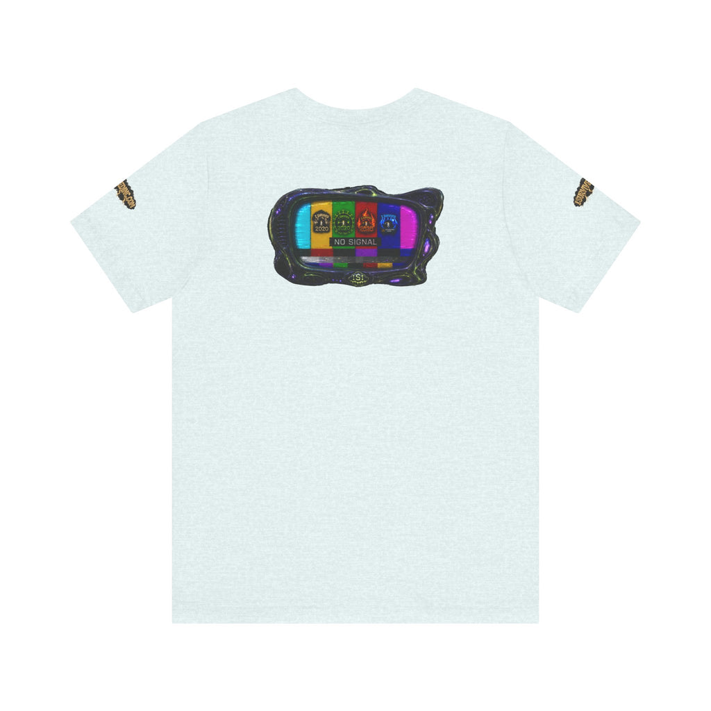 I Survived 2020 — "No Signal" Test Pattern Tee Alien Broadcast Finale Summer Premiere Unisex Jersey Short Sleeve Tee
