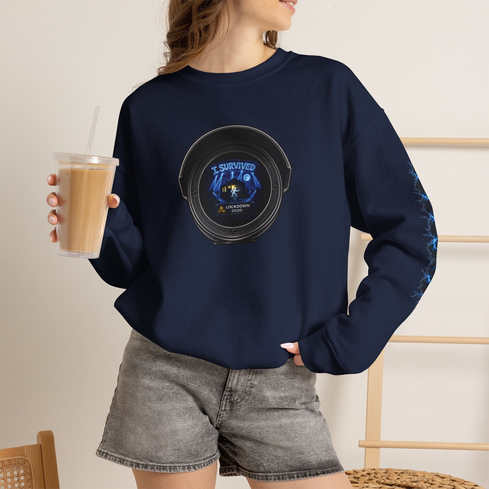 I Survived 2020 — LOCKDOWN S3:E3: Director's Cut Special Edition "Remote Schooling" Unisex Heavy Blend™ Crewneck Sweatshirt