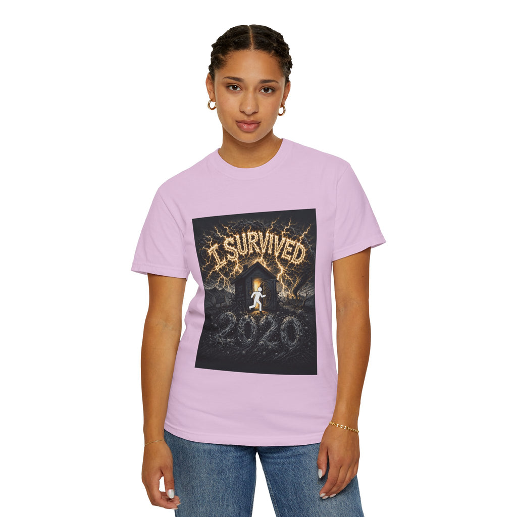 I Survived 2020 — Original Design Teaser Tee | Season 1 Premiere Drop Unisex Garment-Dyed T-shirt