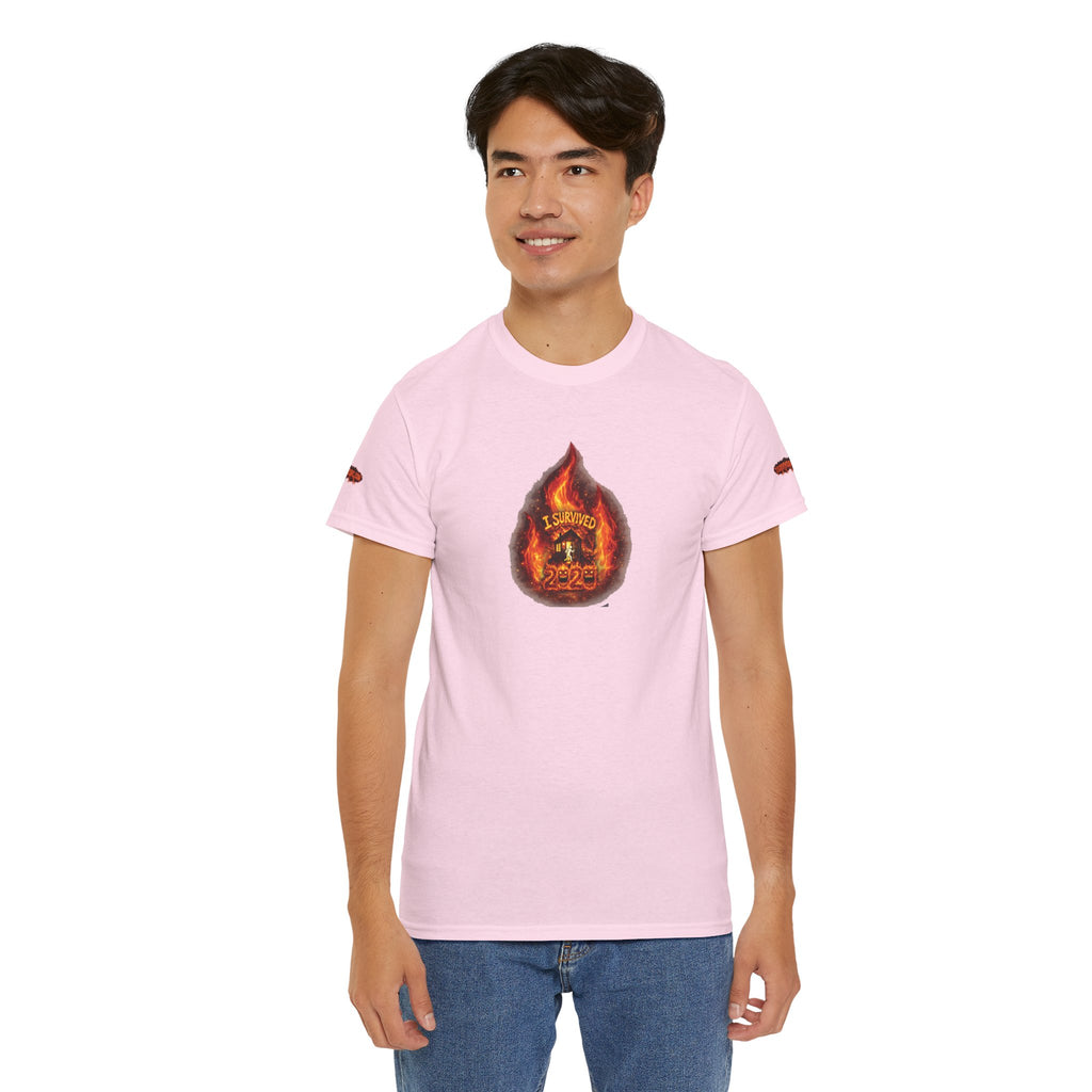 I Survived 2020 —  WILDFIRES S2:E4: Director's Cut Special Edition "Western U.S. Wildfire Season" Memorial Unisex Heavy Cotton Tee