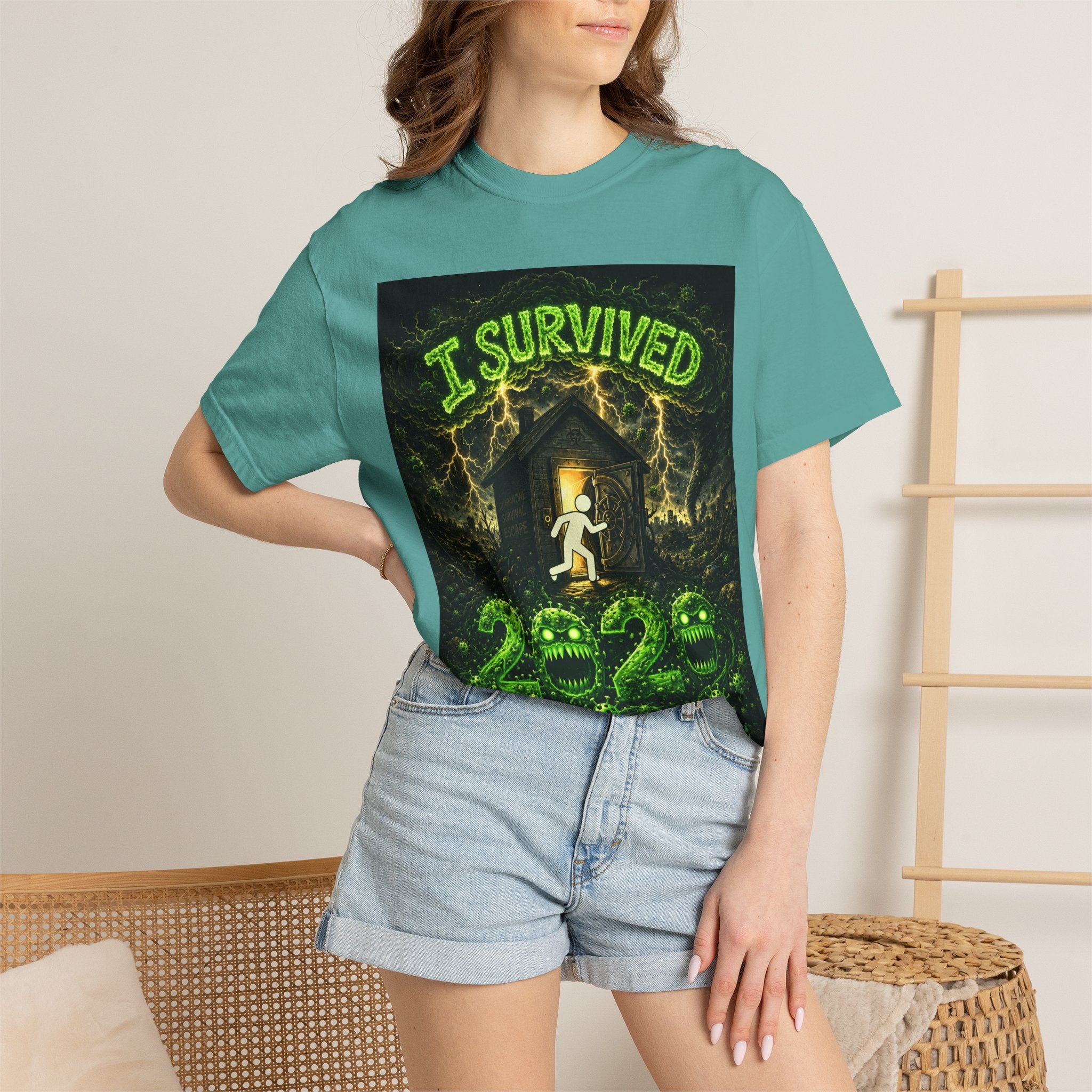 I Survived 2020 — S1:E4 "Mask Madness Mayhem Moment" | Pandemic Edition Unisex Garment-Dyed T-shirt