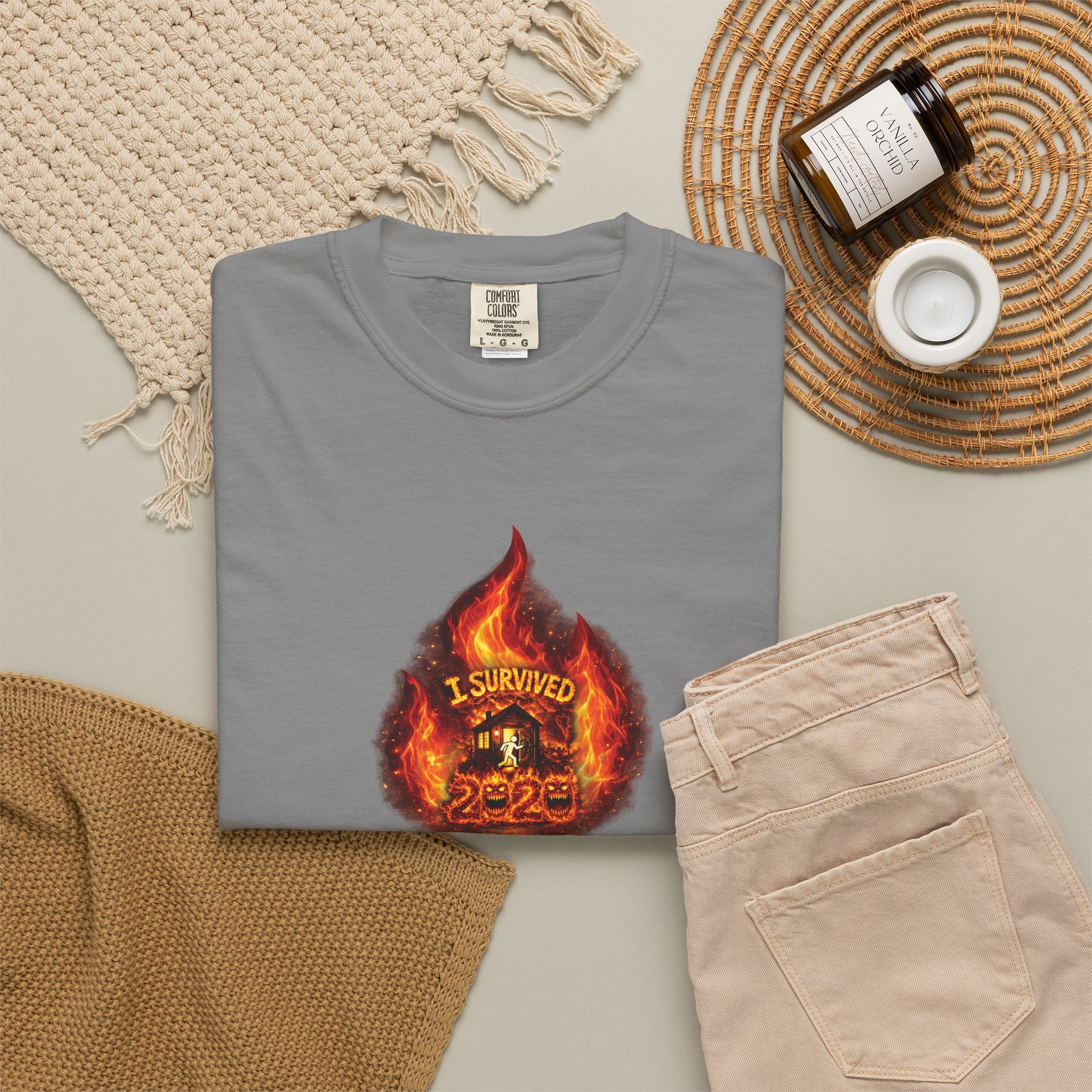 I Survived 2020 — WILDFIRES S2:E4: Director's Cut "Western U.S. Wildfire Season" Memorial Unisex Garment-Dyed T-shirt