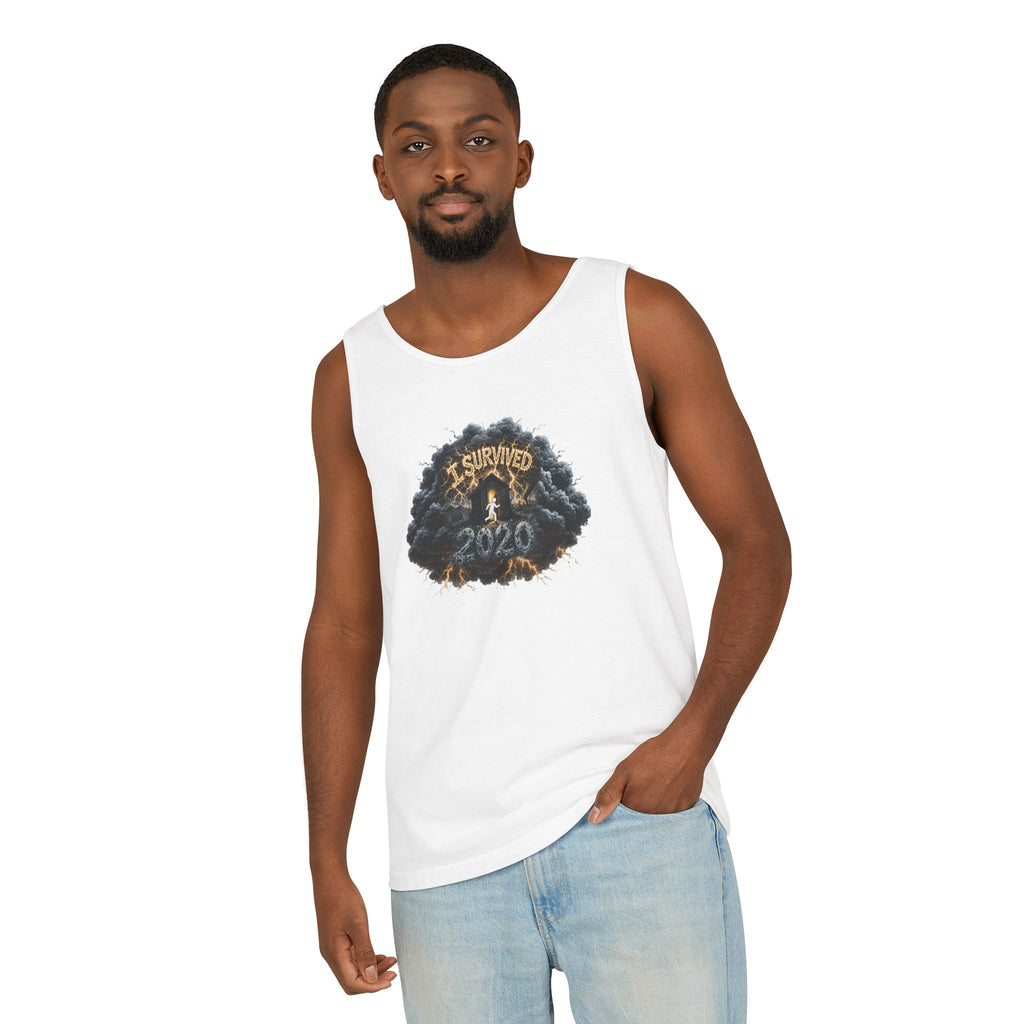 I Survived 2020 — Original PILOT Design: Director's Cut Unisex Garment-Dyed Tank Top