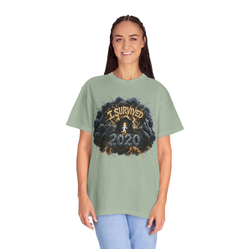 I Survived 2020 — Original Design Teaser Tee | Season 1 Premiere Drop Unisex Garment-Dyed T-shirt