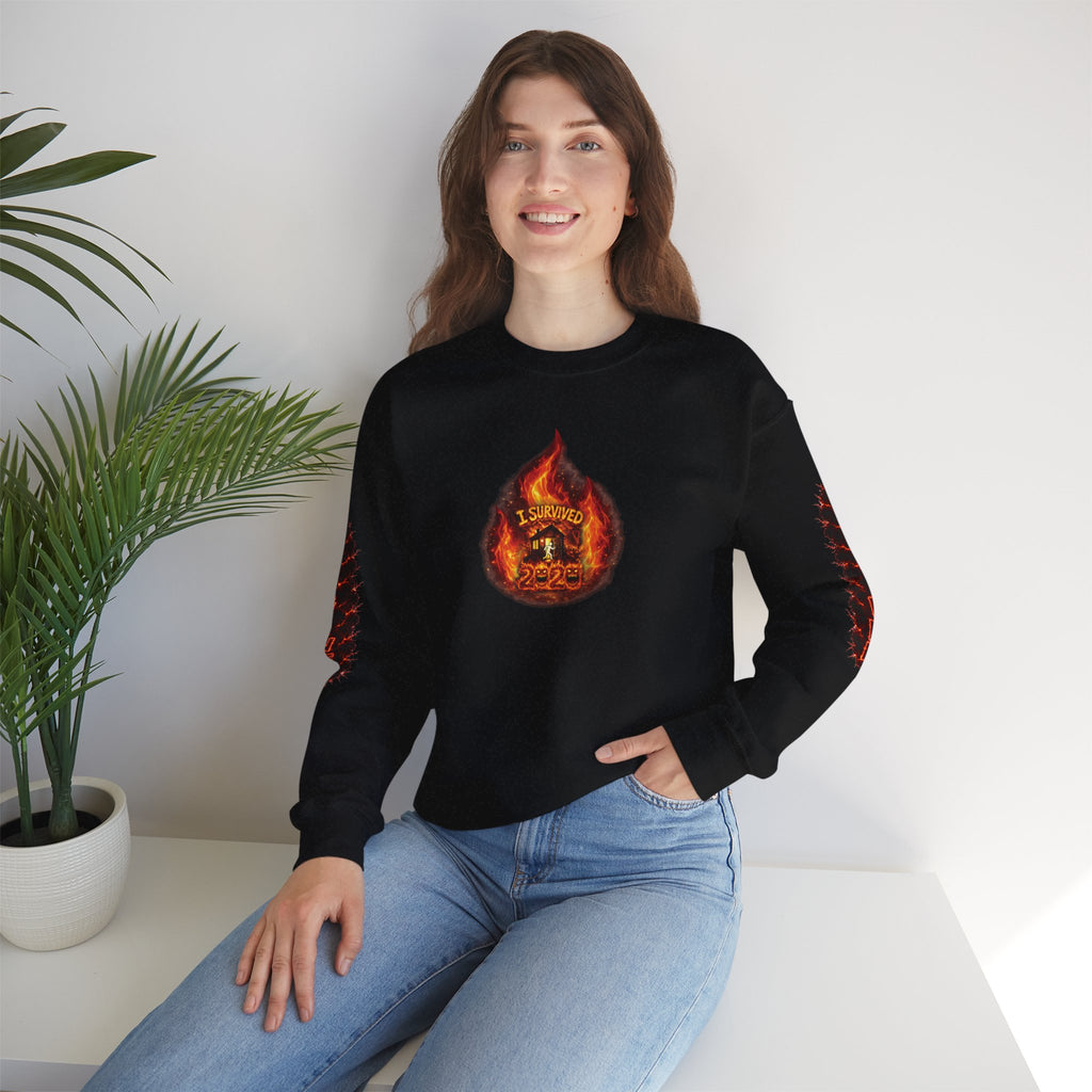 I Survived 2020 — WILDFIRES S2:E3: Director's Cut "The California Wildfires" Memorial Unisex Heavy Blend™ Crewneck Sweatshirt
