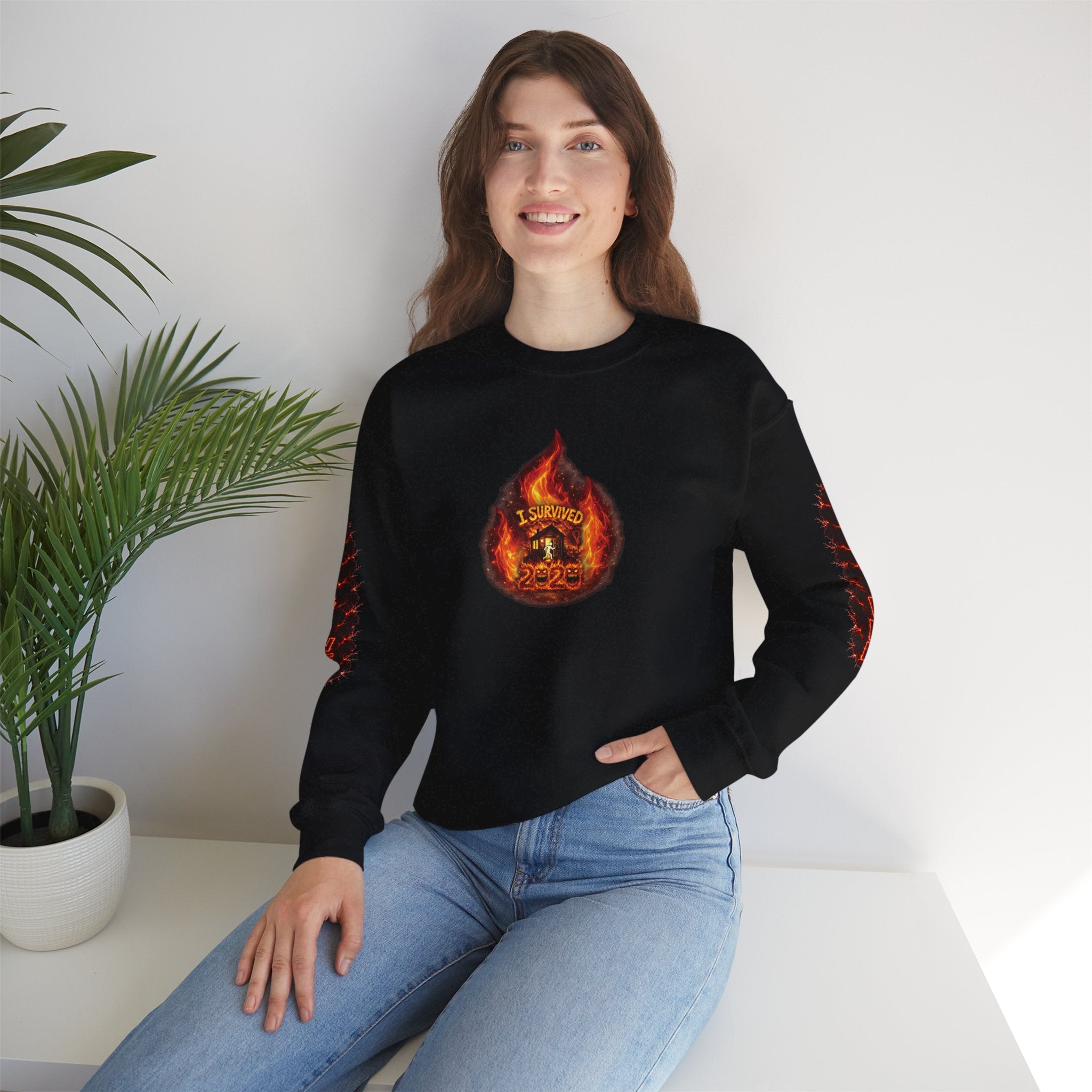 I Survived 2020 — WILDFIRES S2:E3: Director's Cut "The California Wildfires" Memorial Unisex Heavy Blend™ Crewneck Sweatshirt