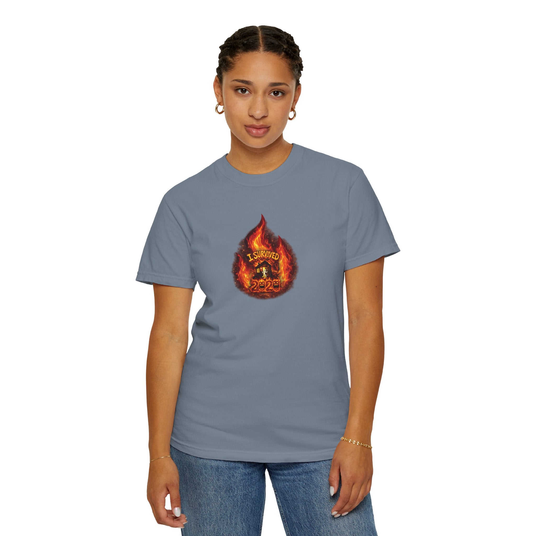 I Survived 2020 — WILDFIRES S2:E4: Director's Cut "Western U.S. Wildfire Season" Memorial Unisex Garment-Dyed T-shirt