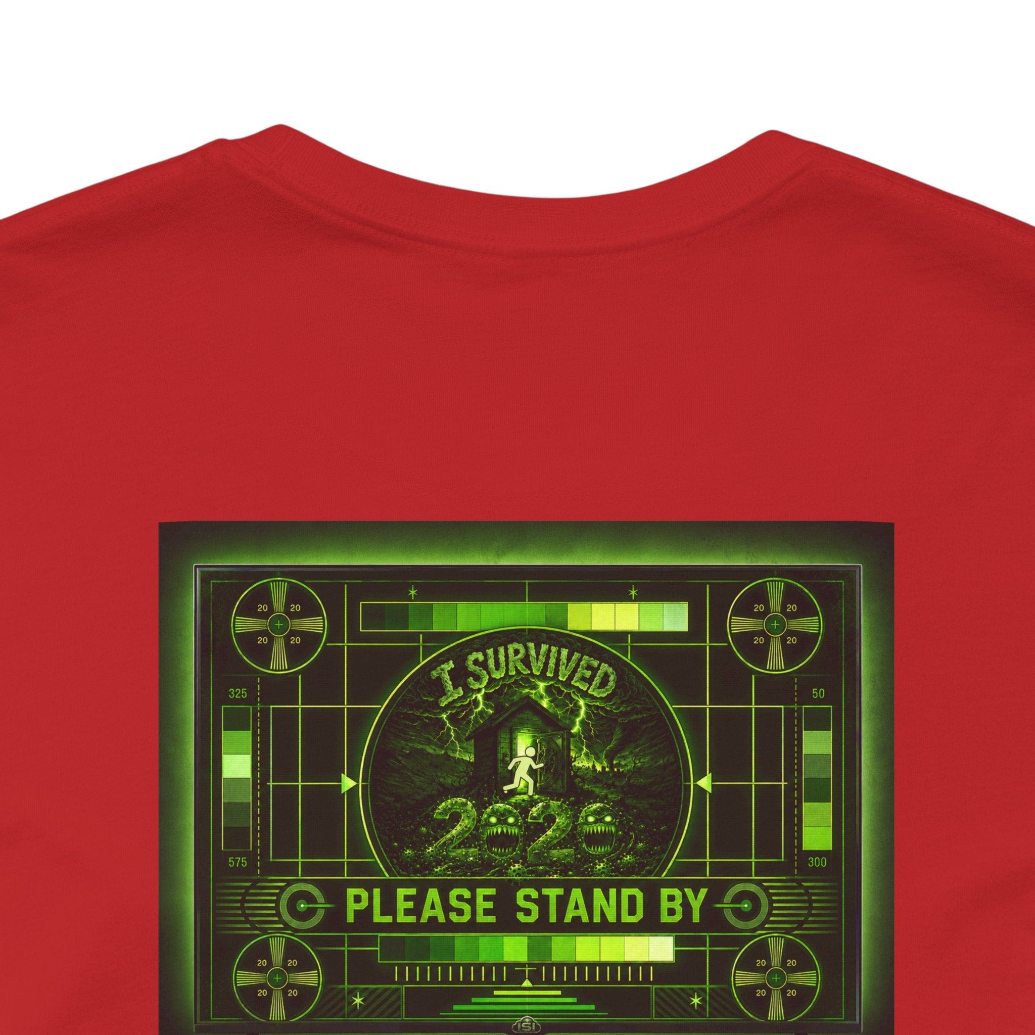 I Survived 2020 — "Please Stand By" Test Pattern Toxic Signal Tee Summer Premiere Unisex Jersey Short Sleeve Tee