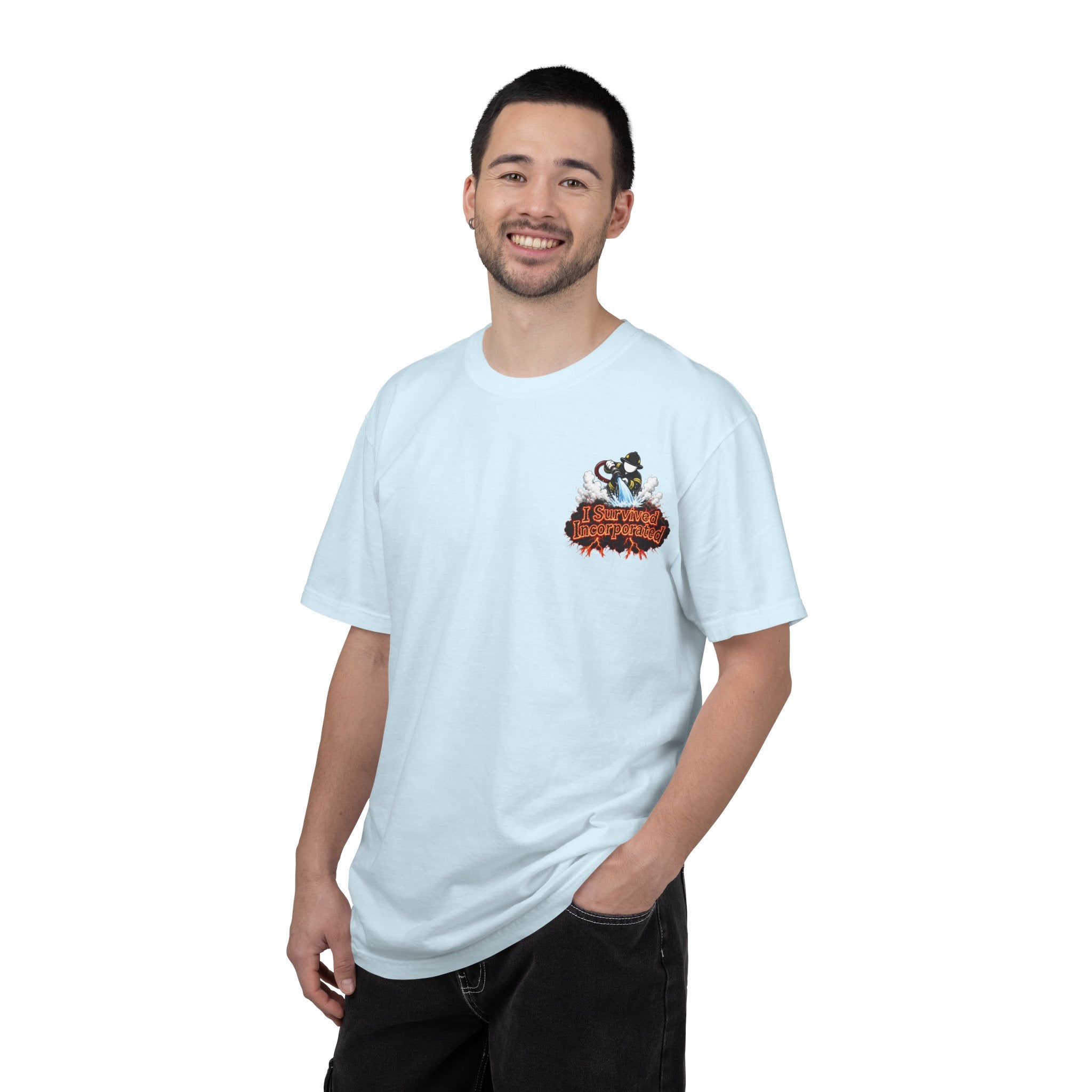 I Survived 2020 — "Please Stand By" Test Pattern Tee Wildfire Signal Edition Summer Premiere Unisex Garment-Dyed T-shirt