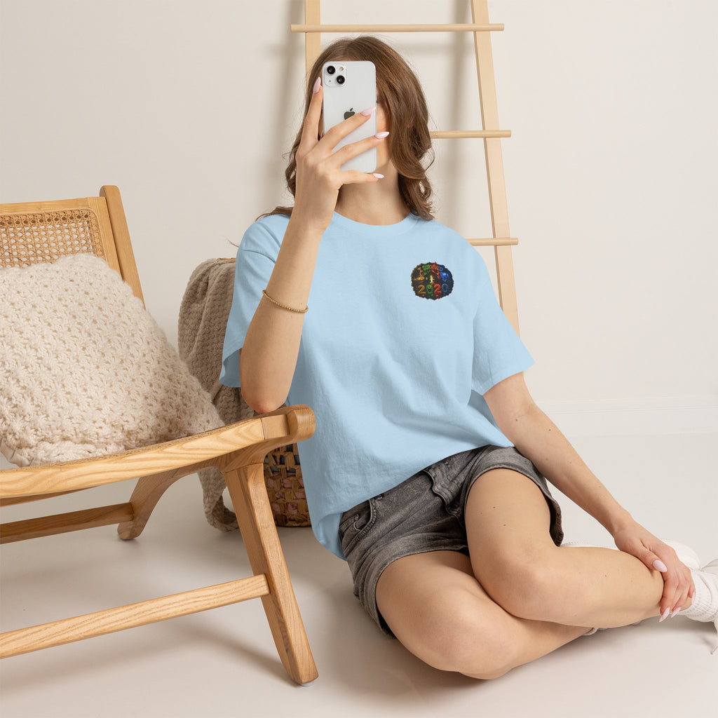 I Survived 2020 — "No Signal" Test Pattern Tee Alien Broadcast Finale Summer Premiere Unisex Heavy Cotton Tee