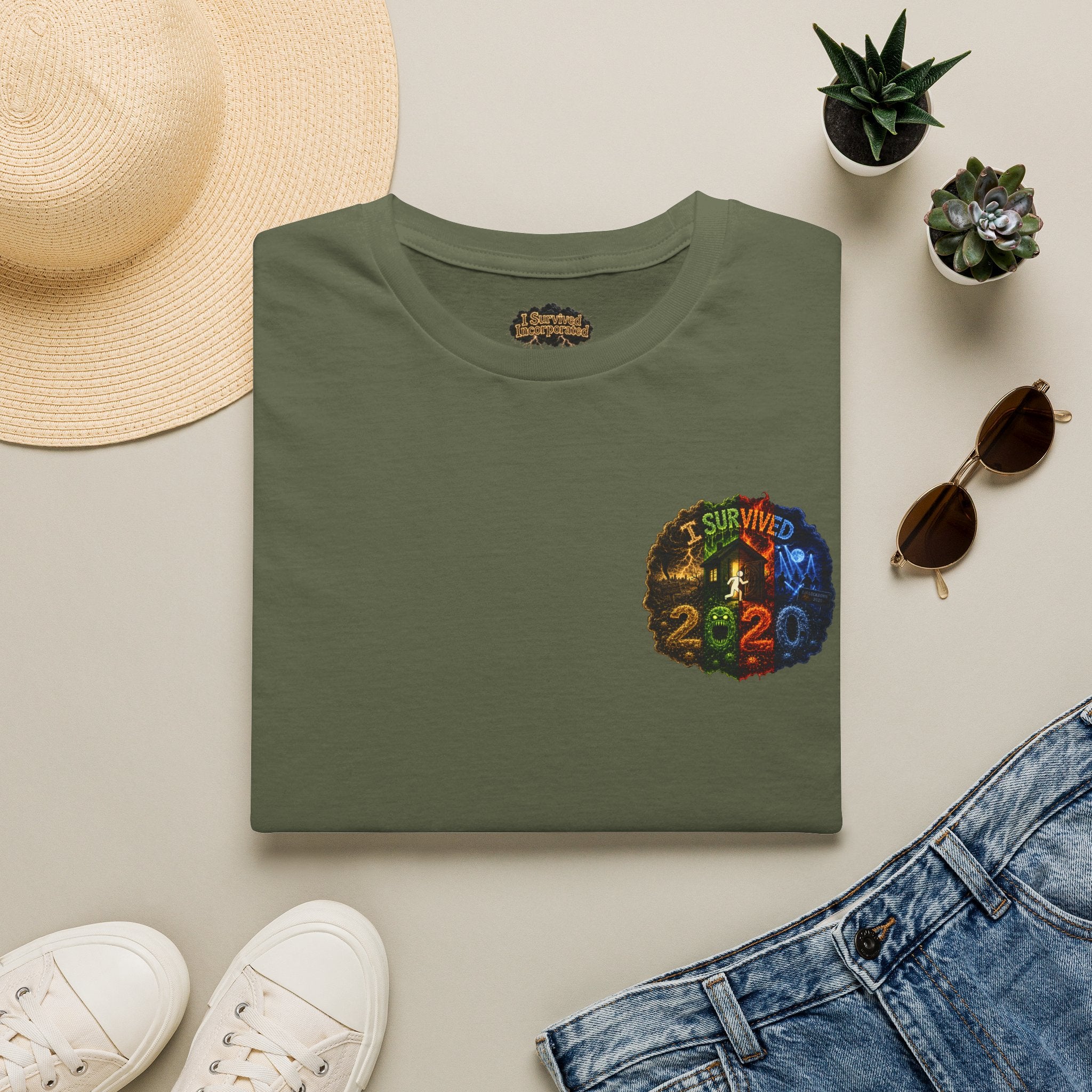 I Survived 2020 — "No Signal" Test Pattern Tee Alien Broadcast Finale Summer Premiere Unisex Softstyle T-Shirt