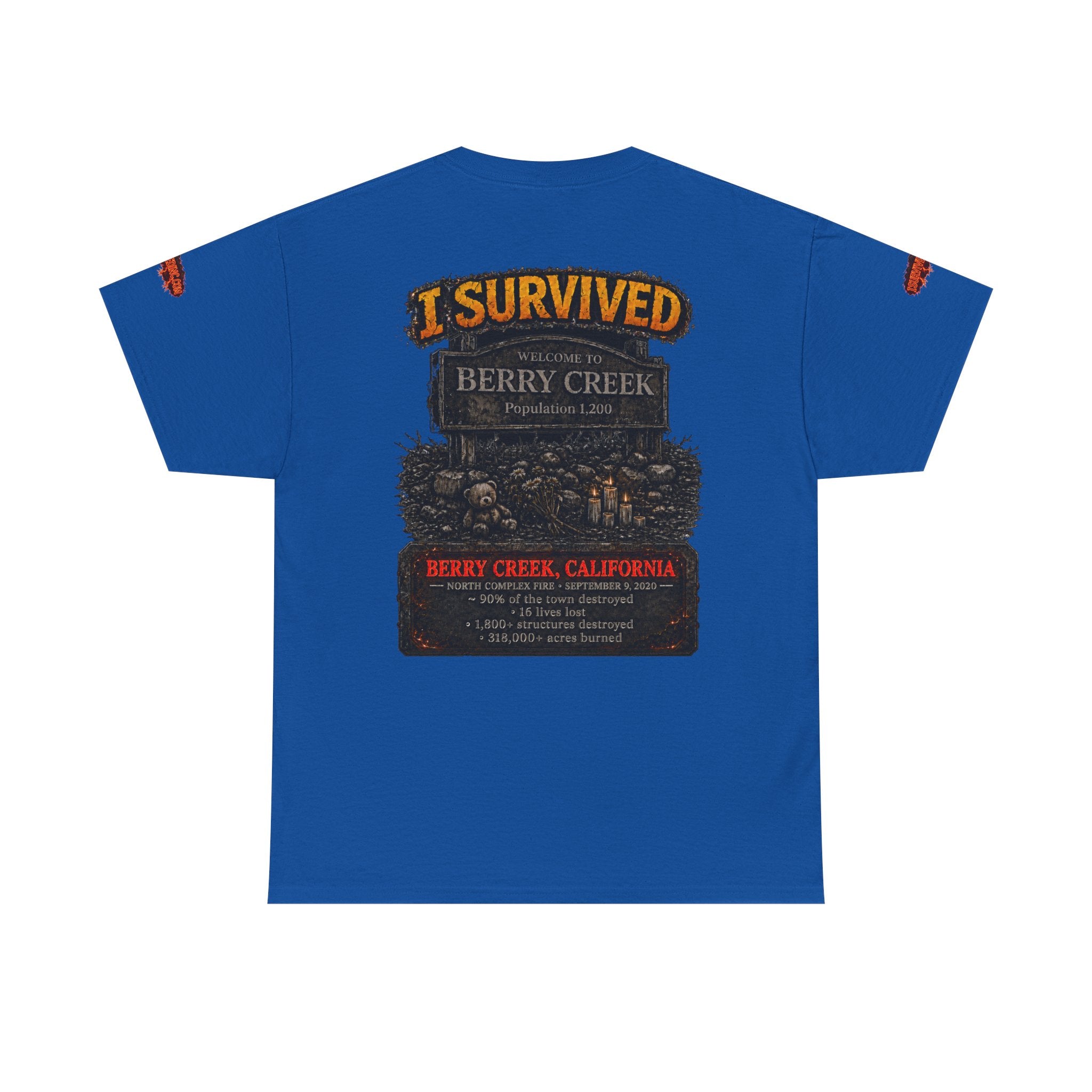I Survived 2020 — Director's Cut S2:E1 "Berry Creek" | Wildfire Edition Memorial Unisex Heavy Cotton Tee (SPECIAL EDITION)