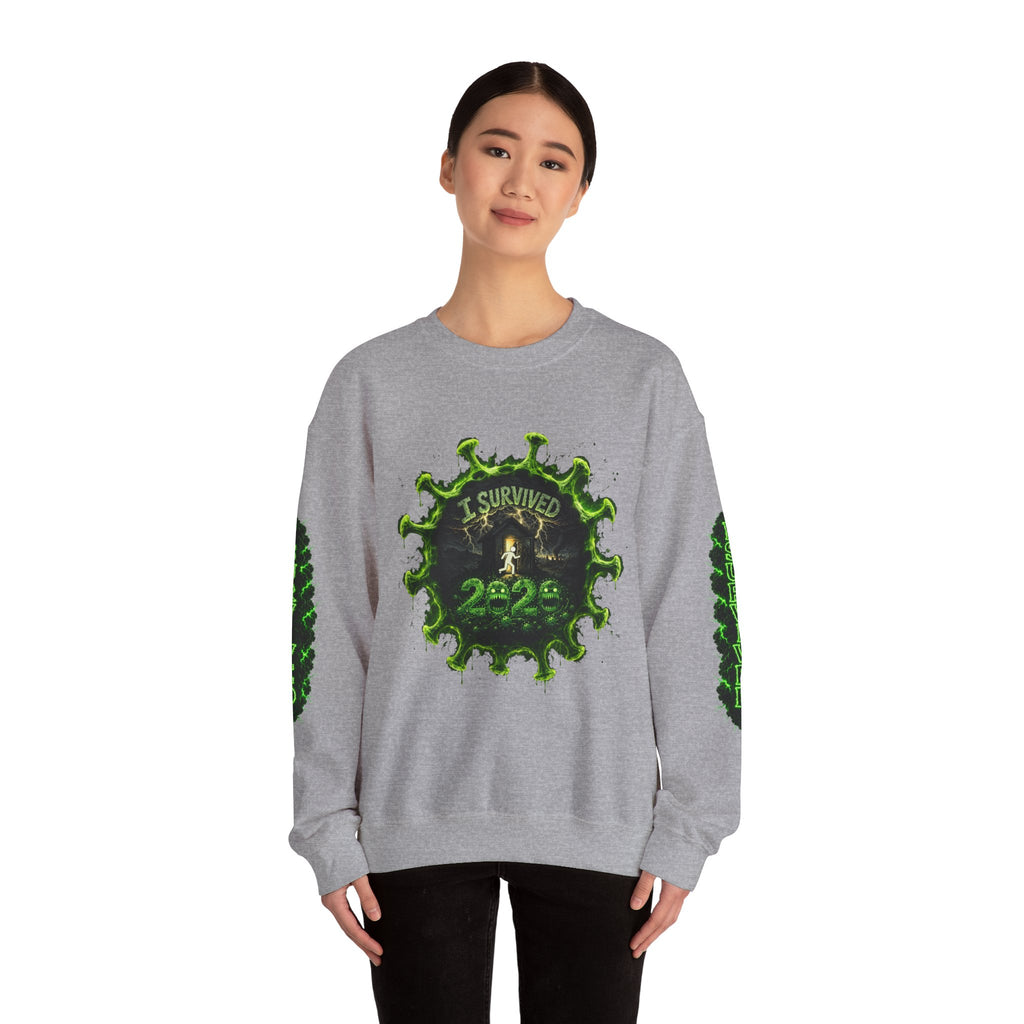 I Survived 2020 — Director's Cut S1:E4 "Mask Madness Mayhem Moment" | Pandemic Edition Unisex Heavy Blend™ Crewneck Sweatshirt