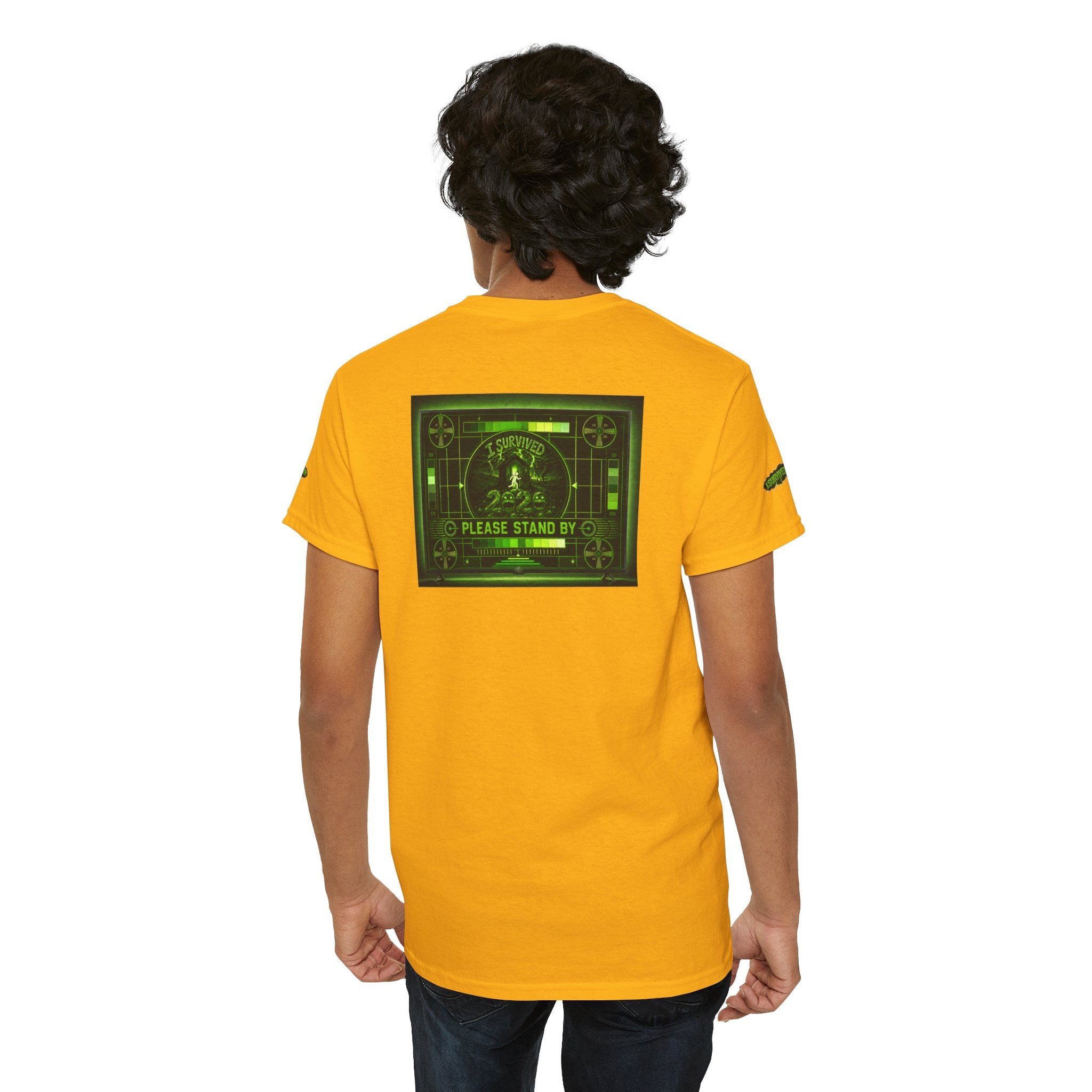 I Survived 2020 — "Please Stand By" Test Pattern Toxic Signal Tee Special Edition Summer Premiere Unisex Heavy Cotton Tee