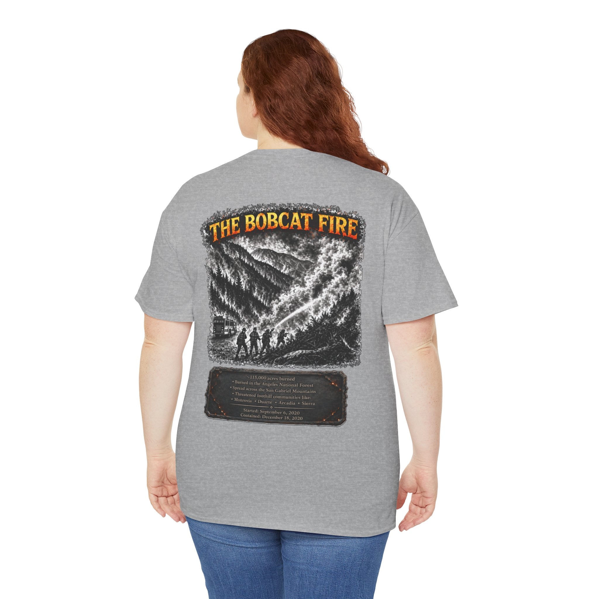 I Survived 2020 — WILDFIRES S2:E2: "The Bobcat Fire" Memorial Unisex Heavy Cotton Tee