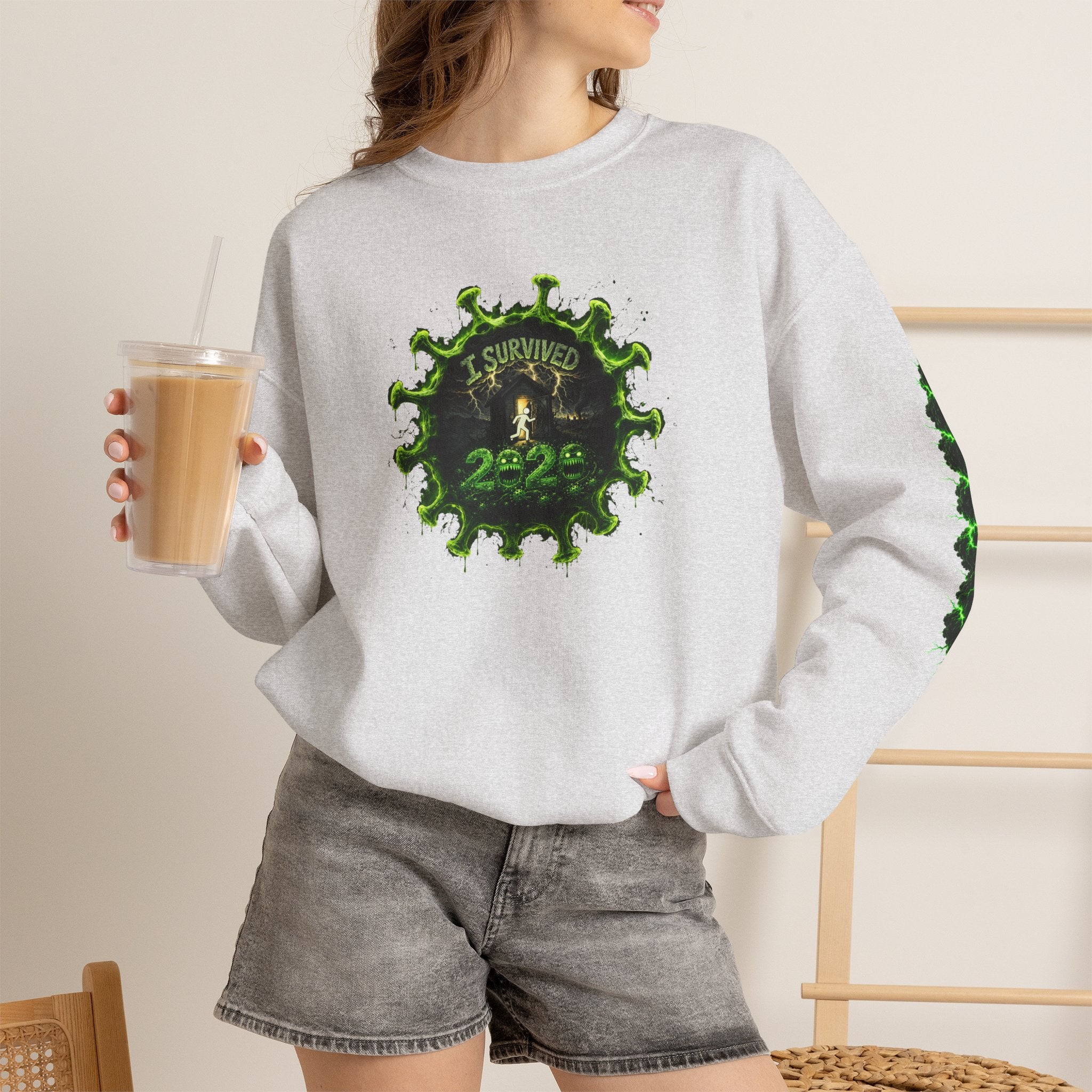 I Survived 2020 — PANDEMIC S1:E1: Director's Cut "COVID-19: The Coronavirus" Unisex Heavy Blend™ Crewneck Sweatshirt