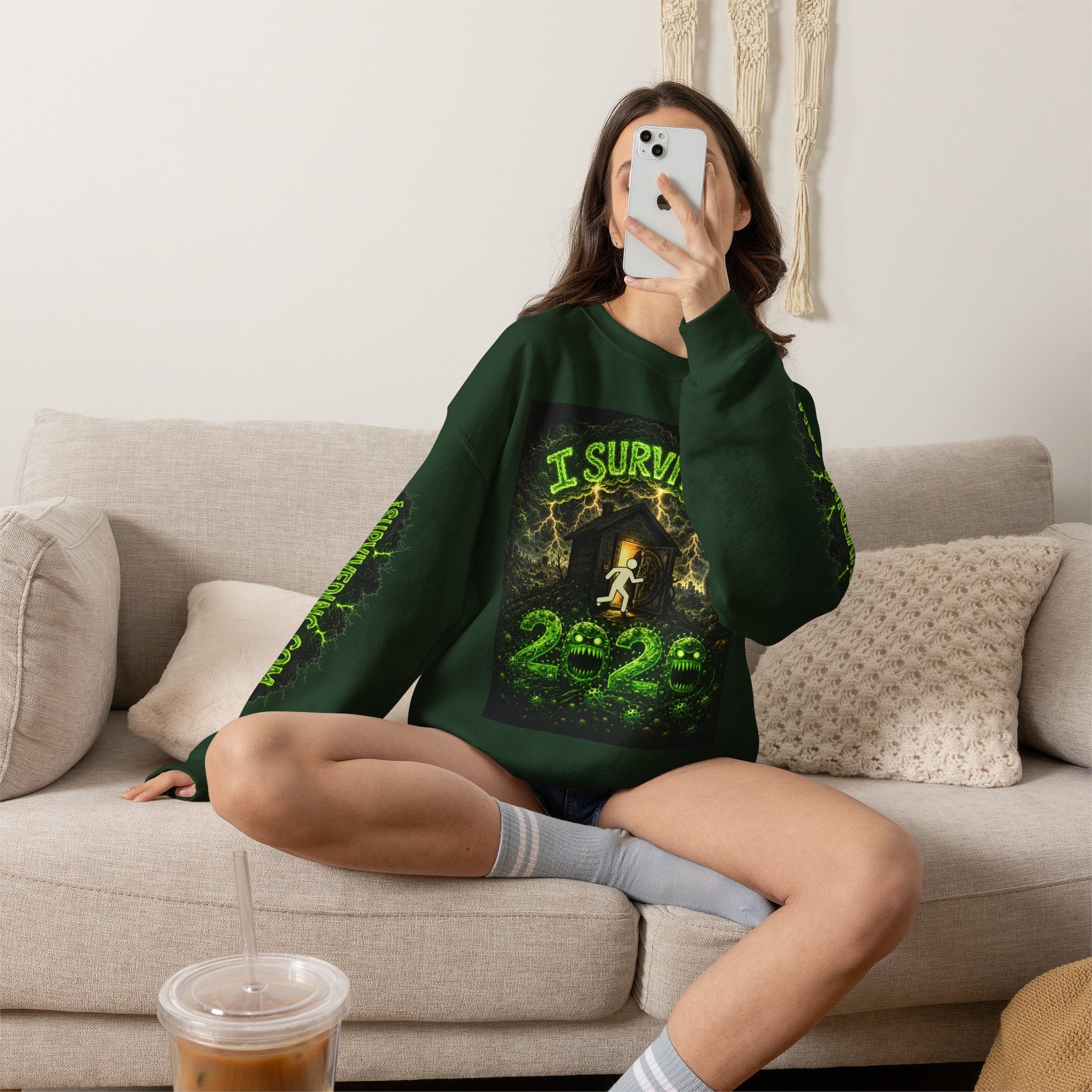 I Survived 2020 — PANDEMIC S1:E1: "COVID-19: The Coronavirus" Unisex Heavy Blend™ Crewneck Sweatshirt