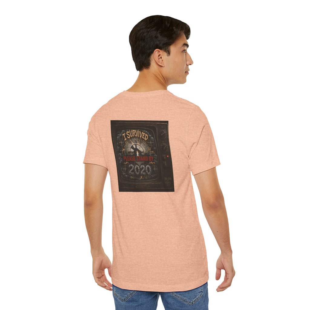I Survived 2020 — "Please Stand By" Test Pattern Tee Summer Premier Unisex Jersey Short Sleeve Tee
