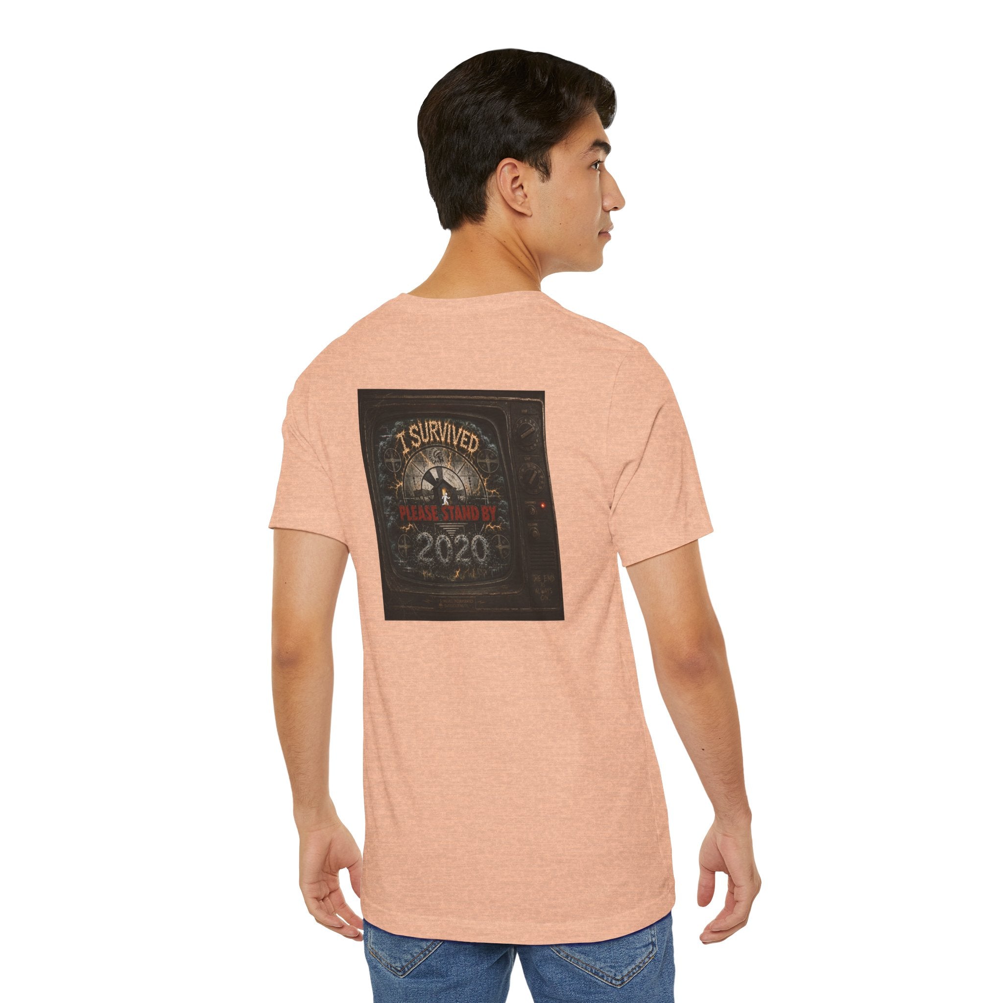 I Survived 2020 — "Please Stand By" Test Pattern Tee Summer Premier Unisex Jersey Short Sleeve Tee
