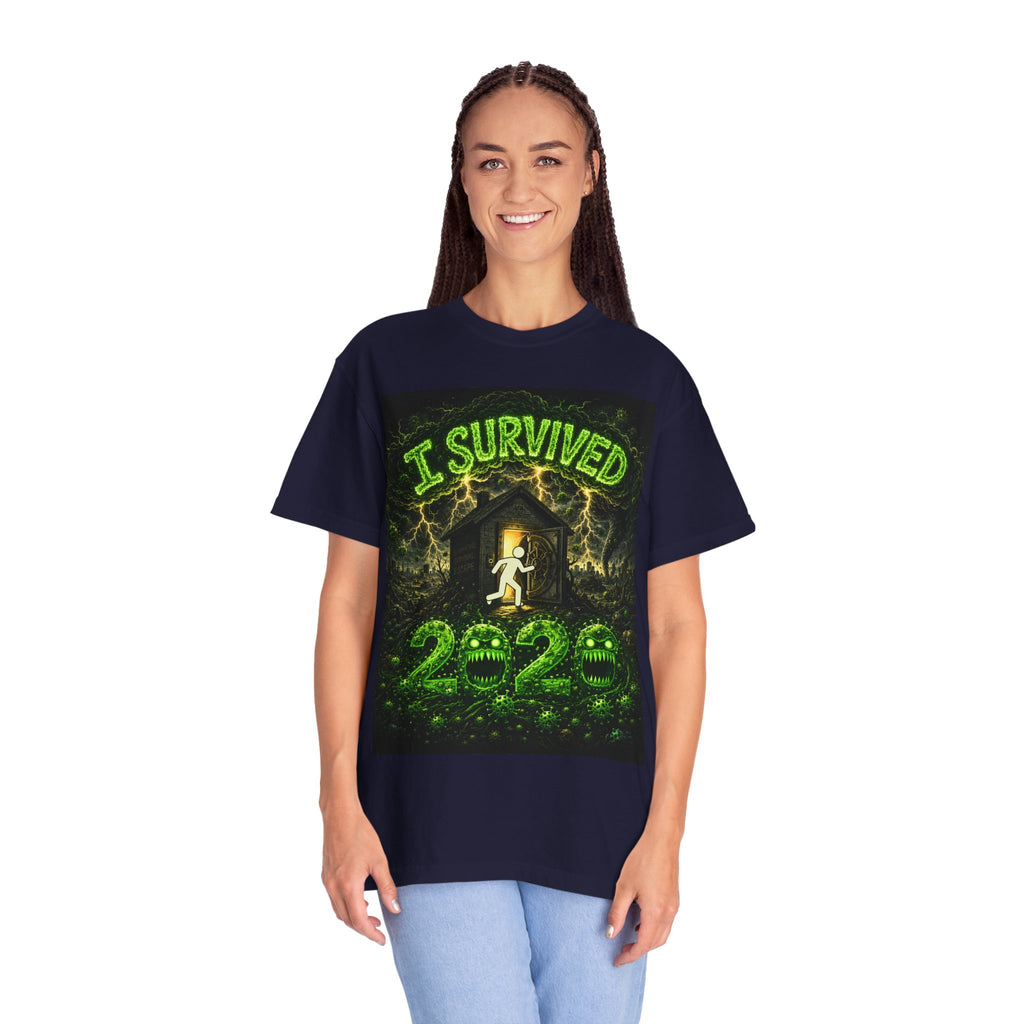 I Survived 2020 — PANDEMIC S1:E3: "The Jab!" Unisex Garment-Dyed T-shirt