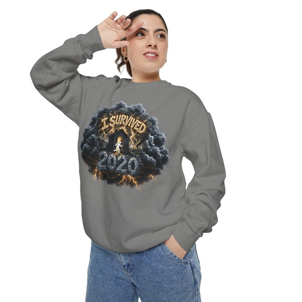 I Survived 2020 — Director's Cut Original Design Teaser Sweatshirt | Season 1 Premiere Drop Unisex Garment-Dyed Sweatshirt