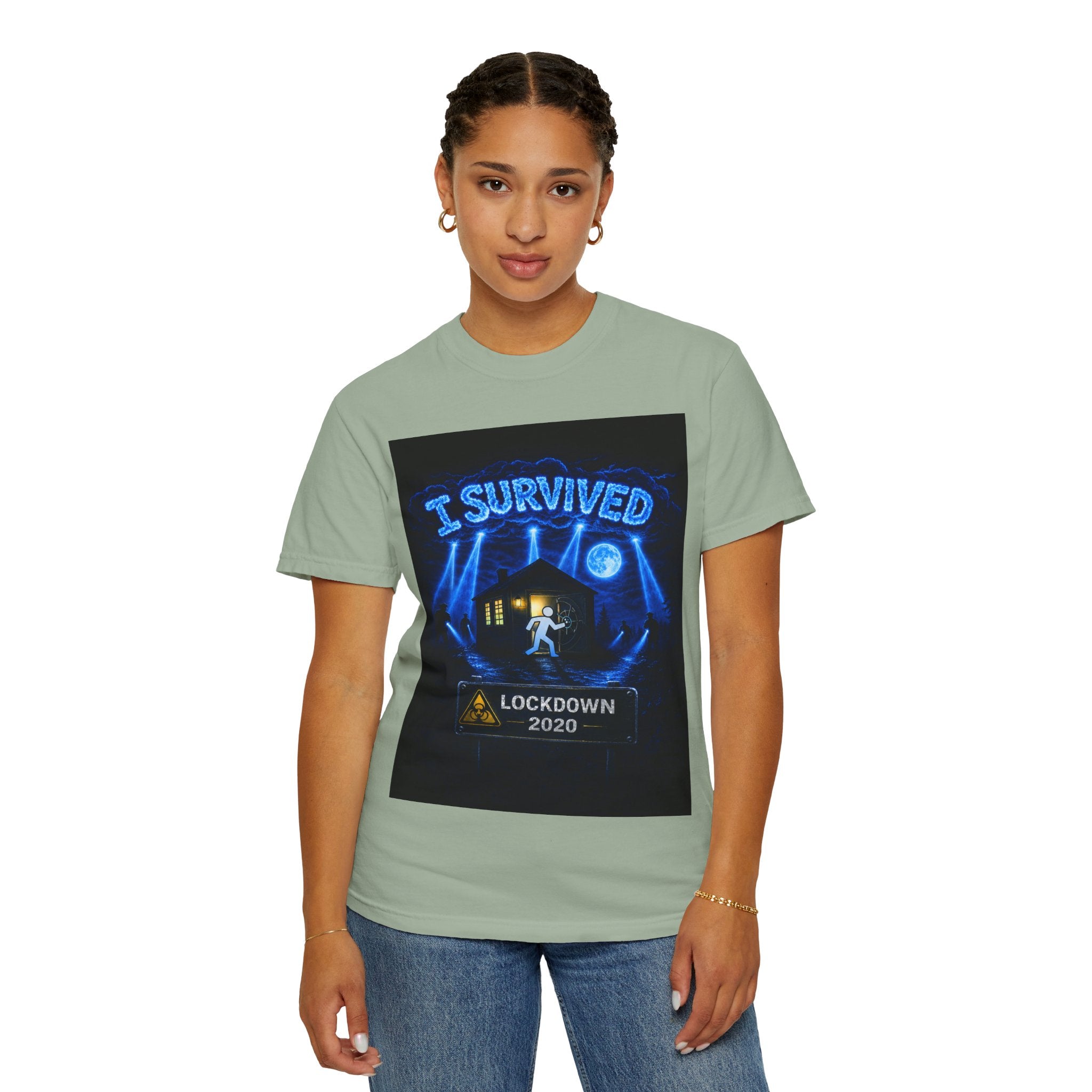 I Survived 2020 — LOCKDOWN S3:E4: "Working From Home" Unisex Garment-Dyed T-shirt