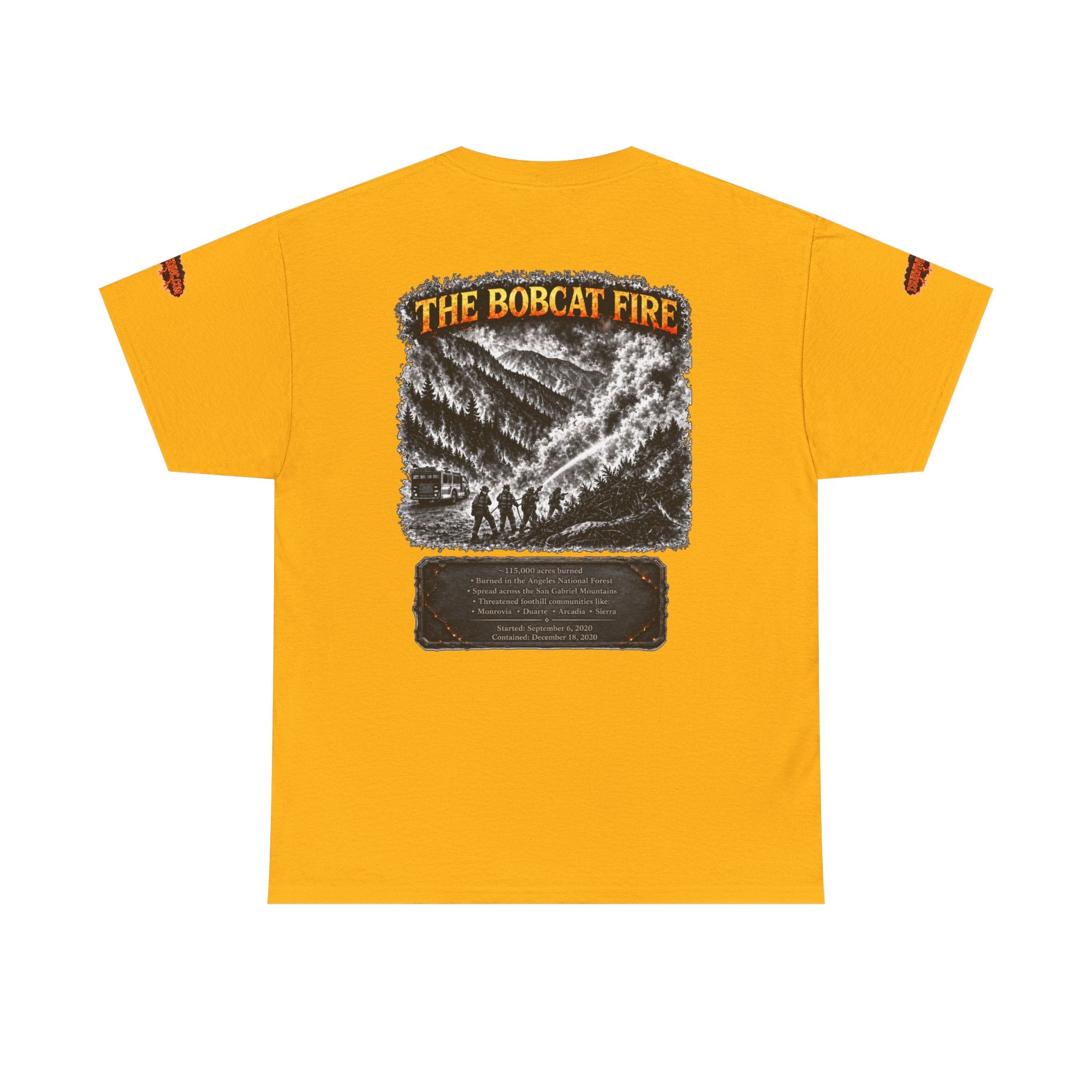 I Survived 2020 — WILDFIRES S2:E2: Special Edition "The Bobcat Fire" Memorial Unisex Heavy Cotton Tee