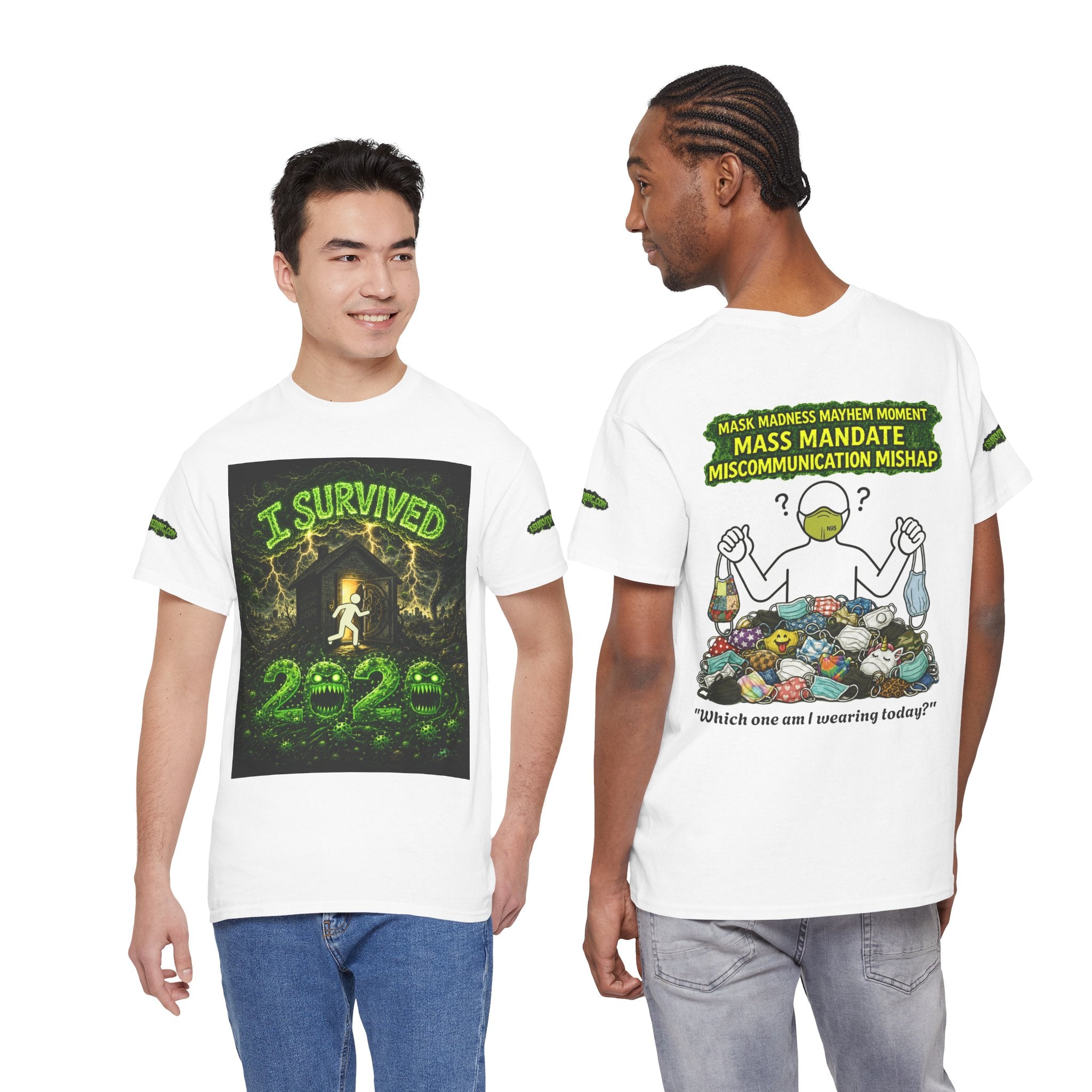 I Survived 2020 — PANDEMIC S1:E4: Special Edition "Mask Madness" Unisex Heavy Cotton Tee