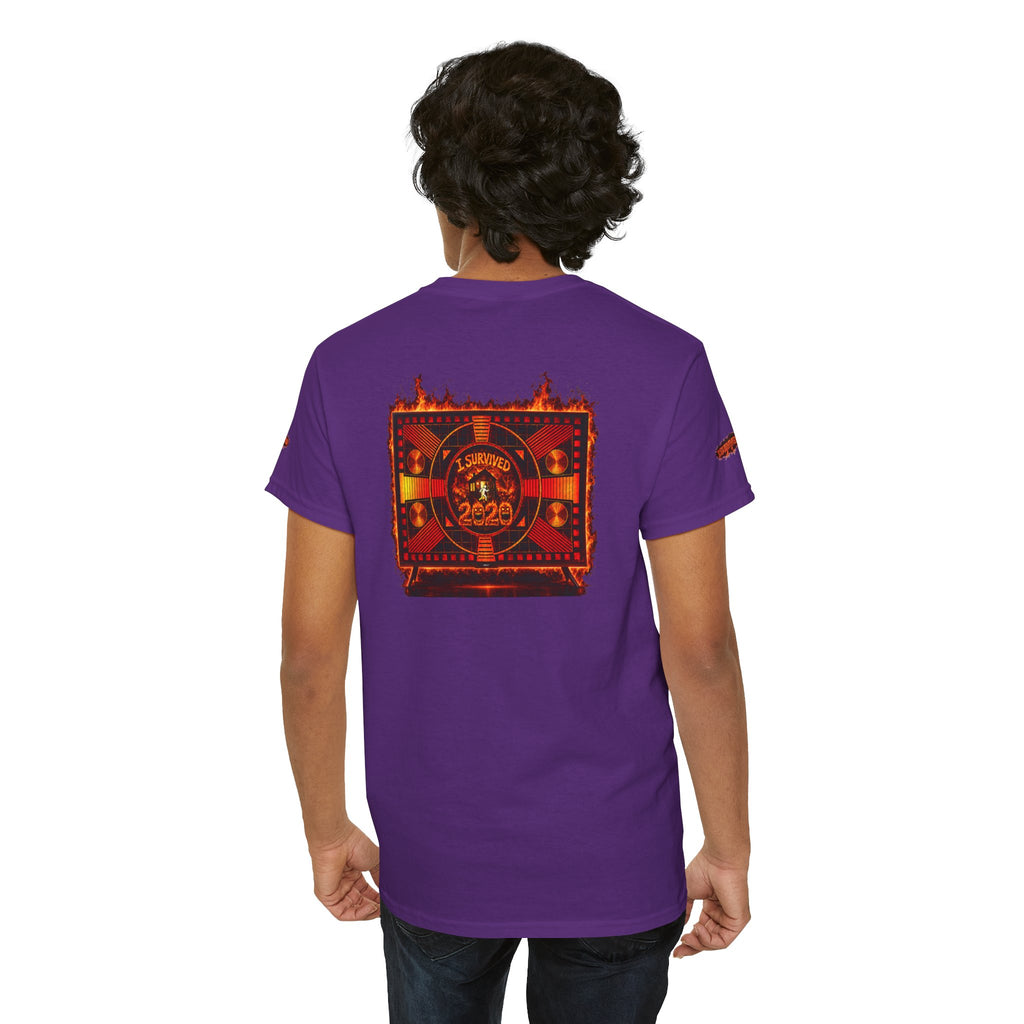 I Survived 2020 — "Please Stand By" Test Pattern Tee Wildfire Signal Special Edition Summer Premiere Unisex Heavy Cotton Tee