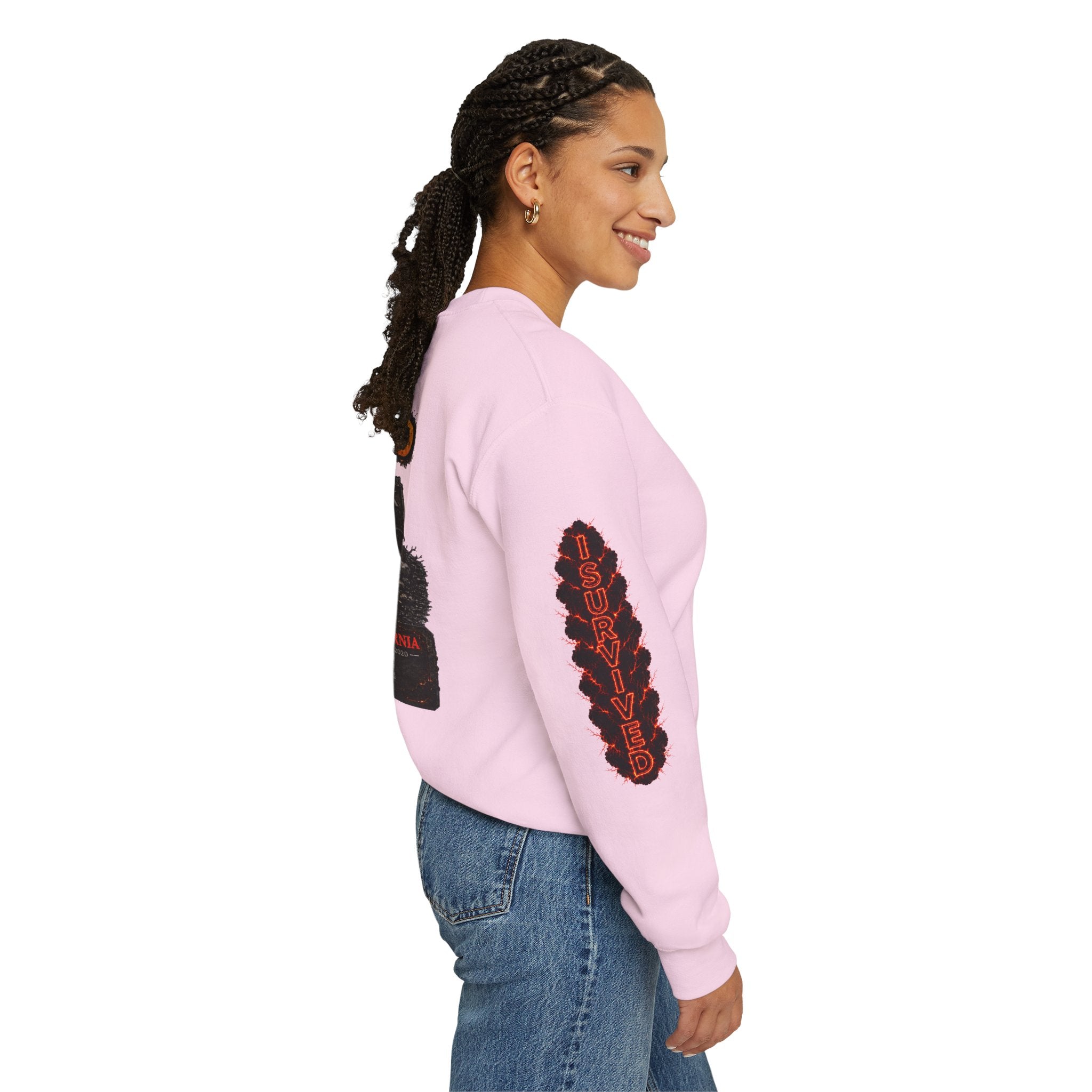 I Survived 2020 — Director's Cut S2:E2 "The Bobcat Fire" | Wildfire Edition Memorial Unisex Heavy Blend™ Crewneck Sweatshirt