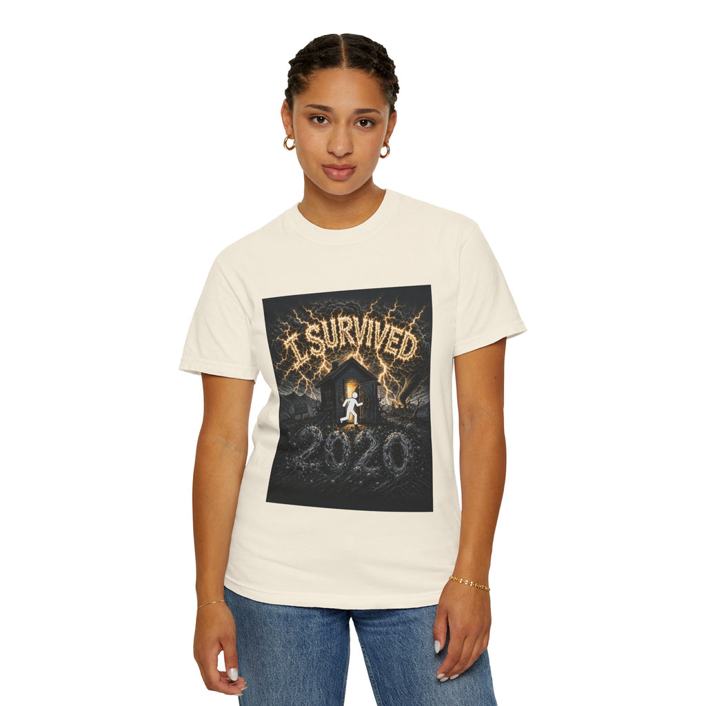 I Survived 2020 — Original Design Teaser Tee | Season 1 Premiere Drop Unisex Garment-Dyed T-shirt