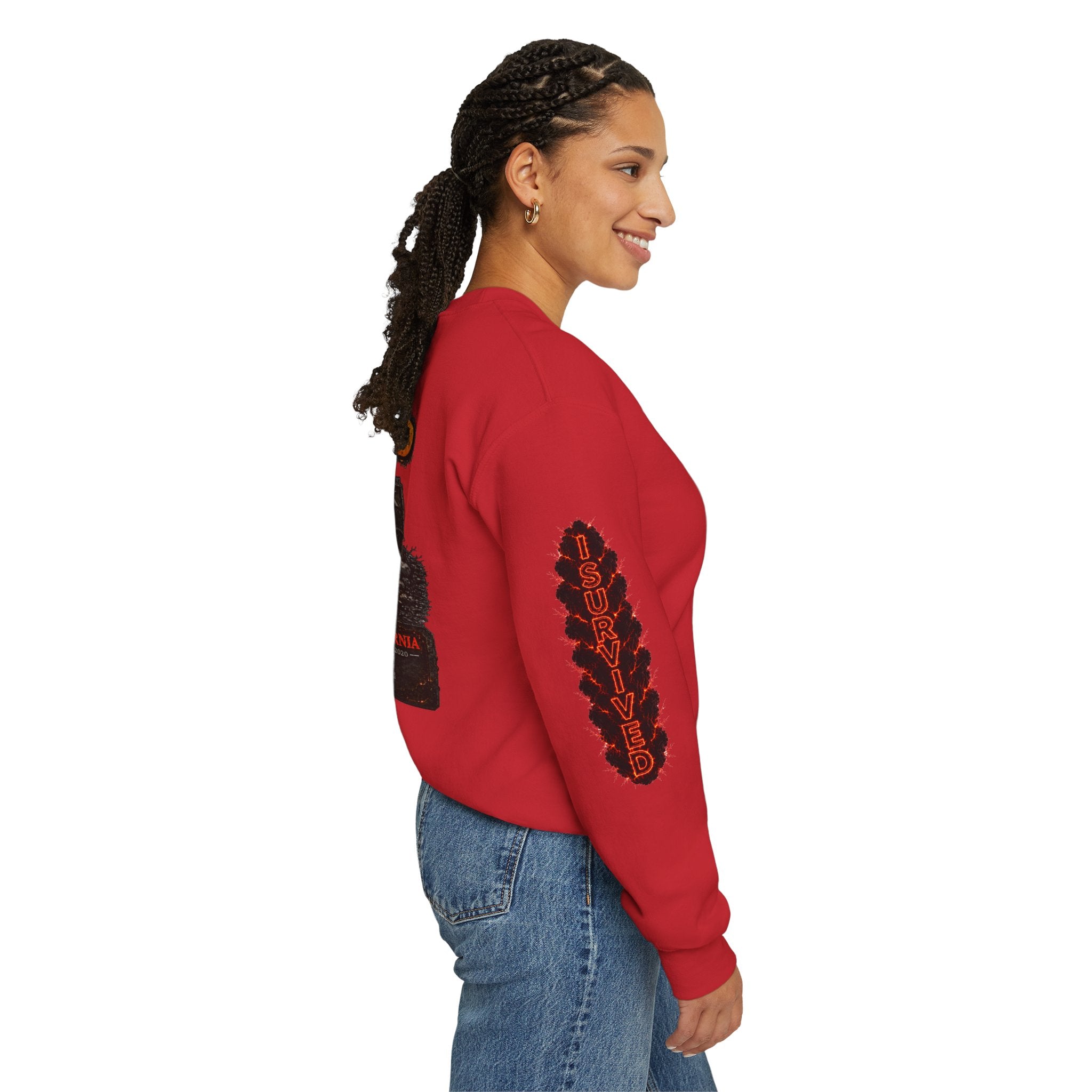 I Survived 2020 — Director's Cut S2:E2 "The Bobcat Fire" | Wildfire Edition Memorial Unisex Heavy Blend™ Crewneck Sweatshirt