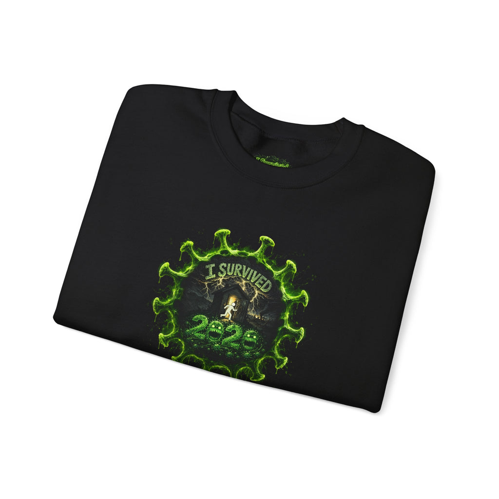 I Survived 2020 — PANDEMIC S1:E3: Director's Cut "The Jab!" Unisex Heavy Blend™ Crewneck Sweatshirt