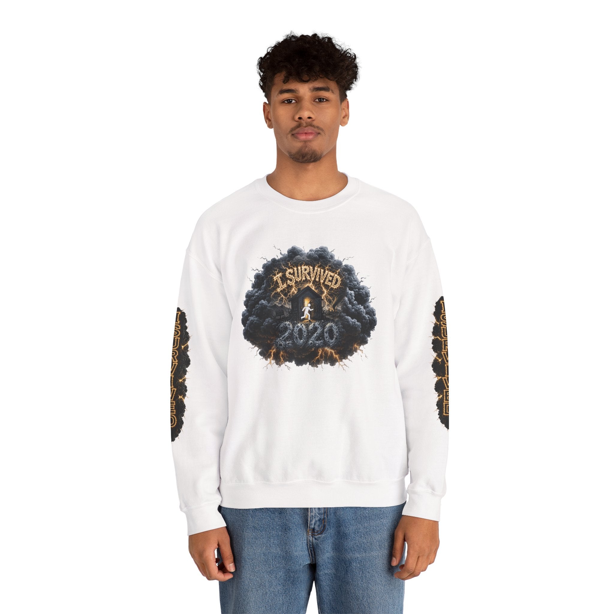 I Survived 2020 — Director's Cut Original Design Teaser Tee | Season 1 Premiere Drop Unisex Heavy Blend™ Crewneck Sweatshirt (SPECIAL EDITION)
