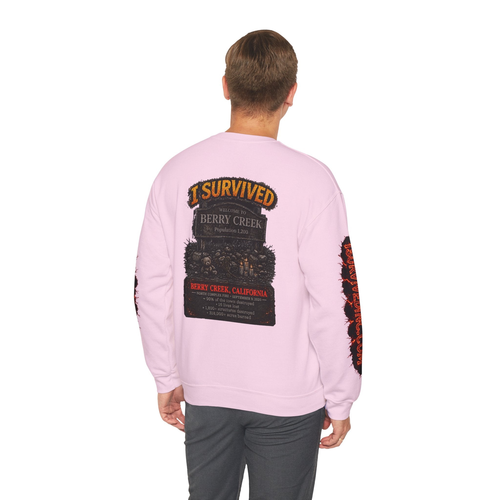 I Survived 2020 — WILDFIRES S2:E1: "Berry Creek" Memorial Unisex Heavy Blend™ Crewneck Sweatshirt