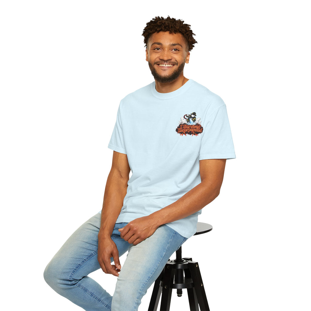 I Survived 2020 — "Please Stand By" Test Pattern Tee Wildfire Signal Edition Summer Premiere Unisex Garment-Dyed T-shirt