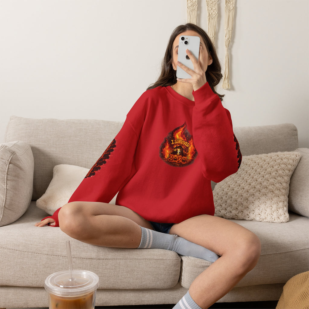 I Survived 2020 — WILDFIRES S2:E1: Director's Cut "Berry Creek" Memorial Unisex Heavy Blend™ Crewneck Sweatshirt