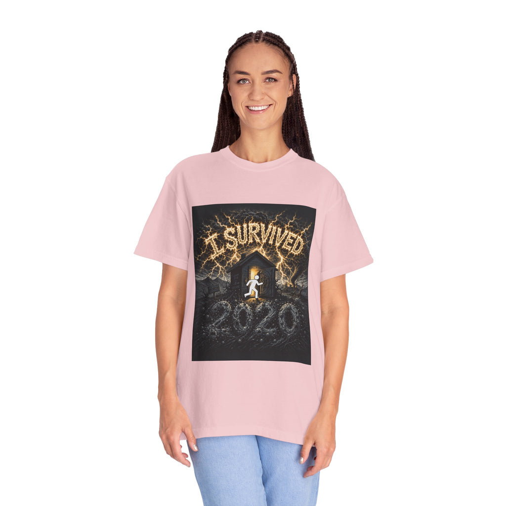I Survived 2020 — Original Design Teaser Tee | Season 1 Premiere Drop Unisex Garment-Dyed T-shirt