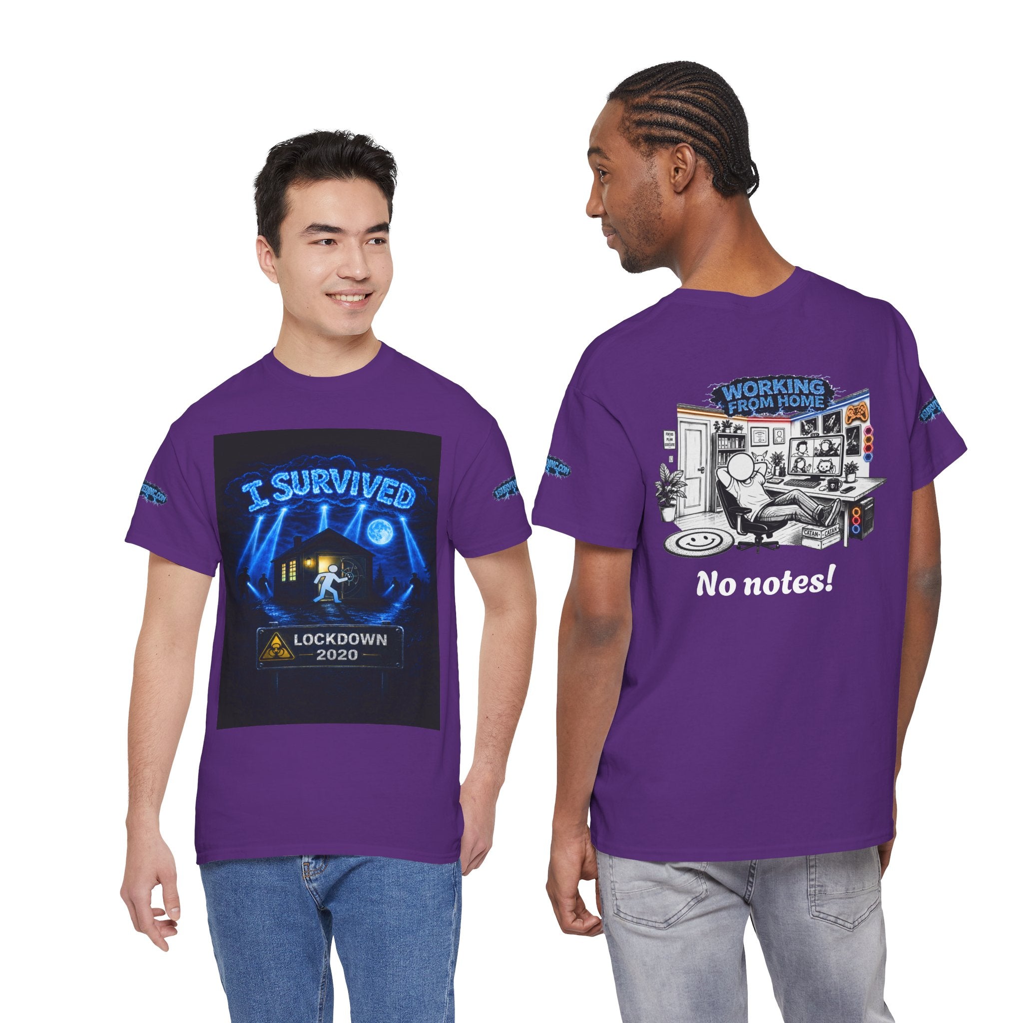 I Survived 2020 — LOCKDOWN S3:E4: Special Edition "Working From Home" Unisex Heavy Cotton Tee