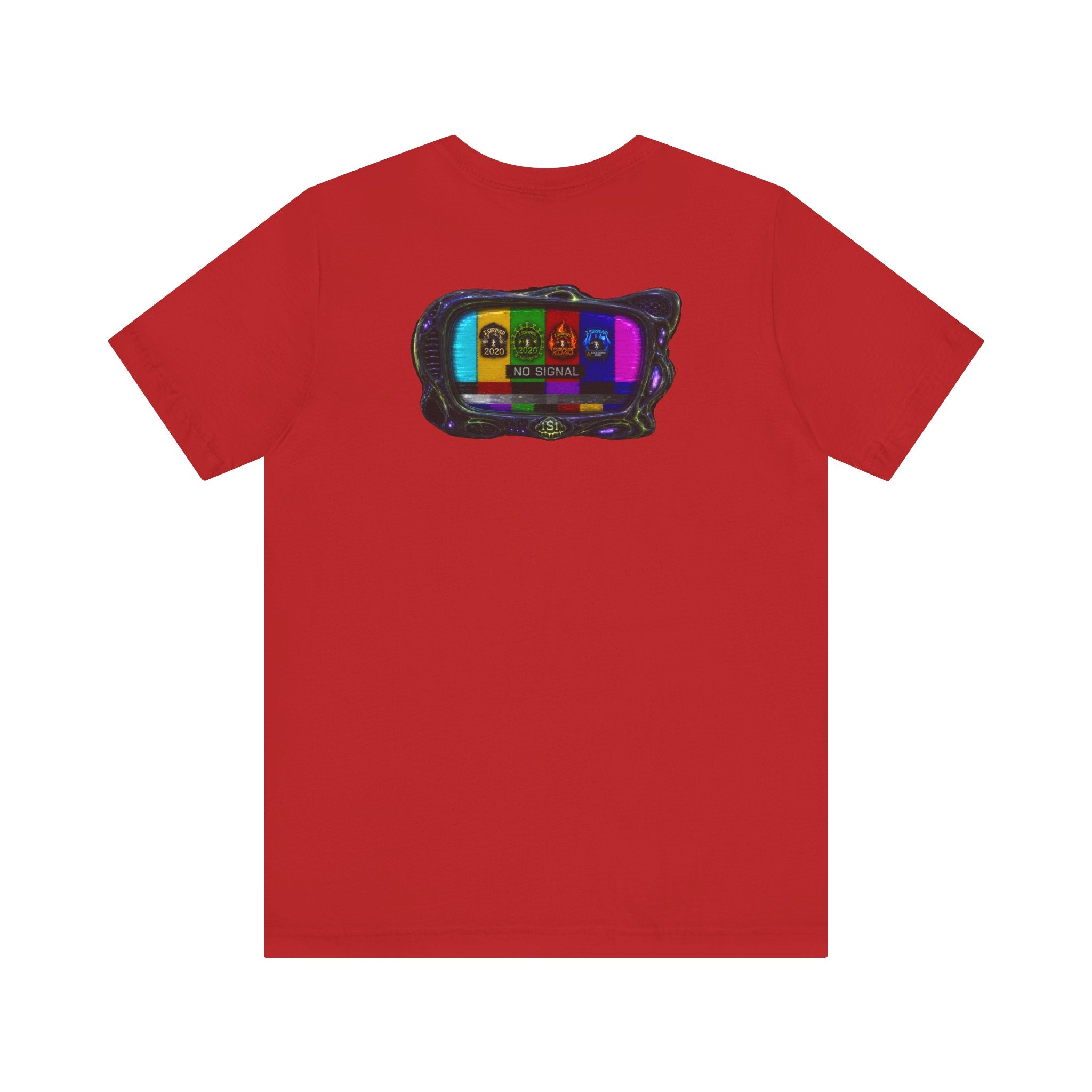 I Survived 2020 — "No Signal" Test Pattern Tee Alien Broadcast Finale Summer Premiere Unisex Jersey Short Sleeve Tee