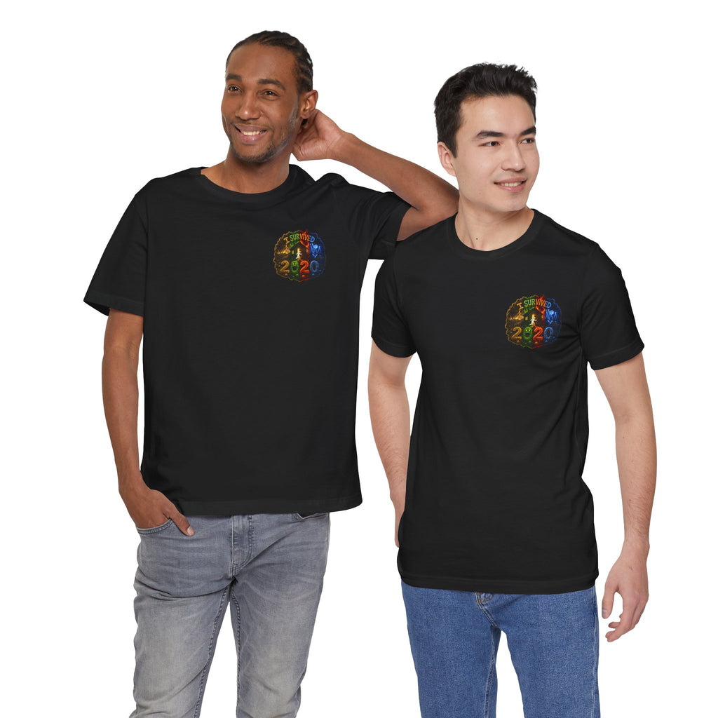I Survived 2020 — "No Signal" Test Pattern Tee Alien Broadcast Finale Summer Premiere Unisex Jersey Short Sleeve Tee