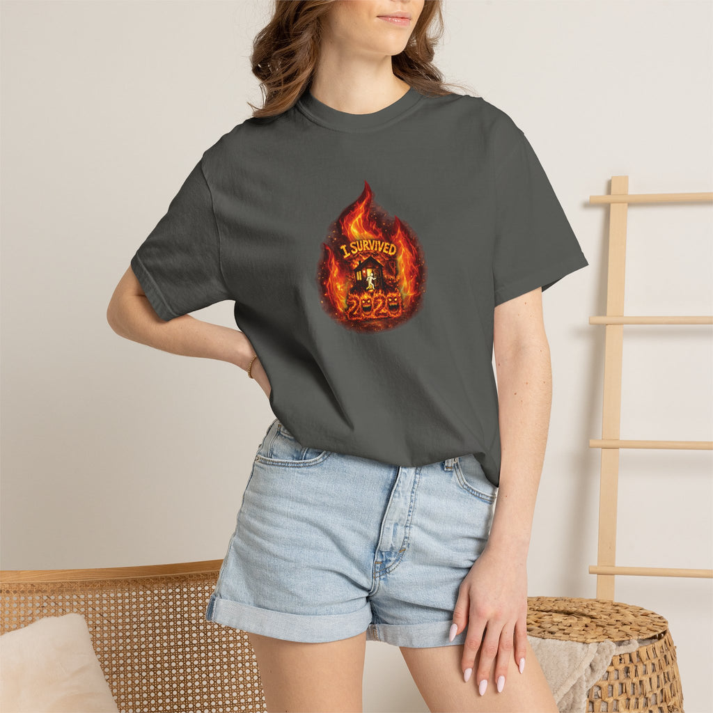 I Survived 2020 — WILDFIRES S2:E4: Director's Cut "Western U.S. Wildfire Season" Memorial Unisex Garment-Dyed T-shirt