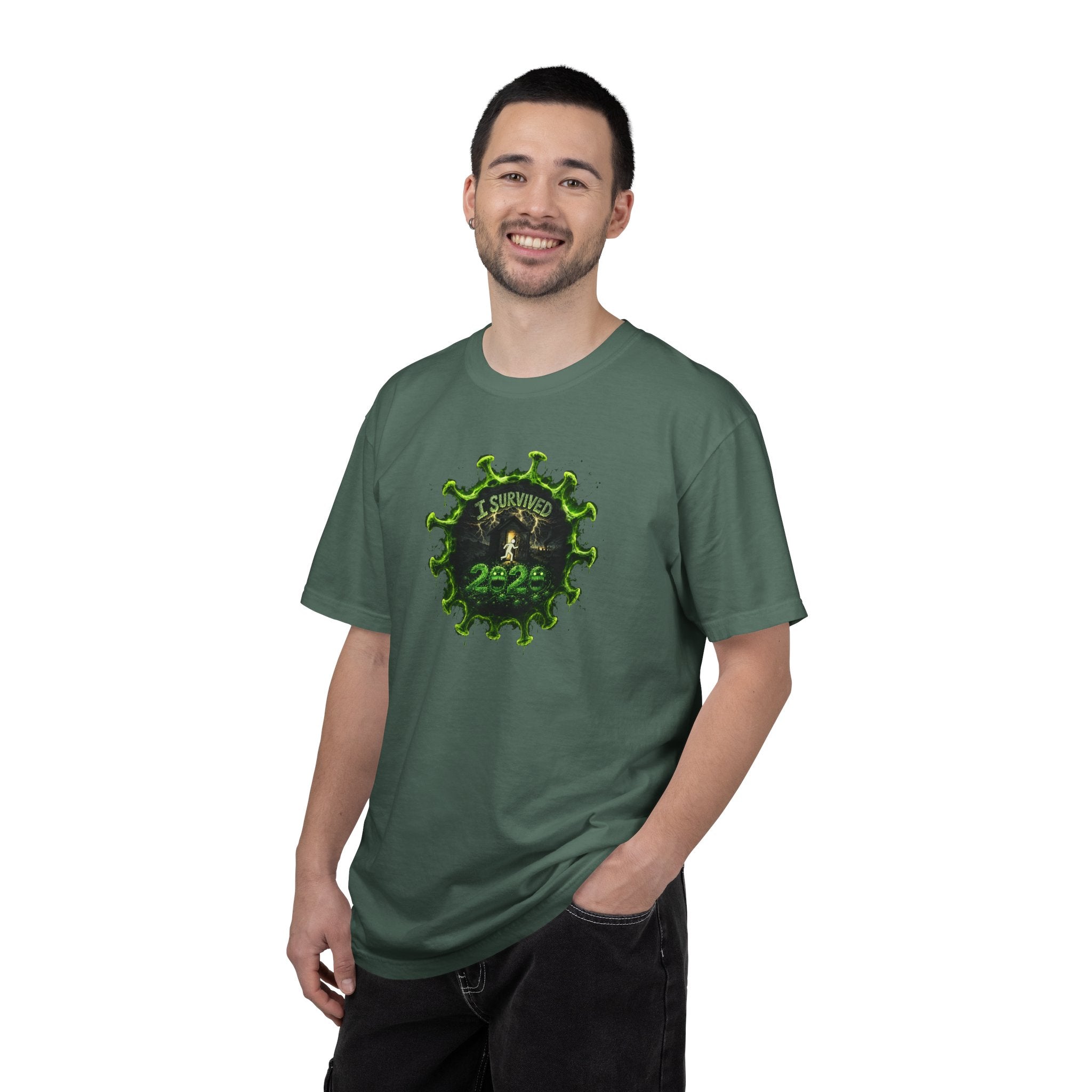 I Survived 2020 —  PANDEMIC S1:E1: Director's Cut "COVID-19: The Coronavirus" Unisex Garment-Dyed T-shirt