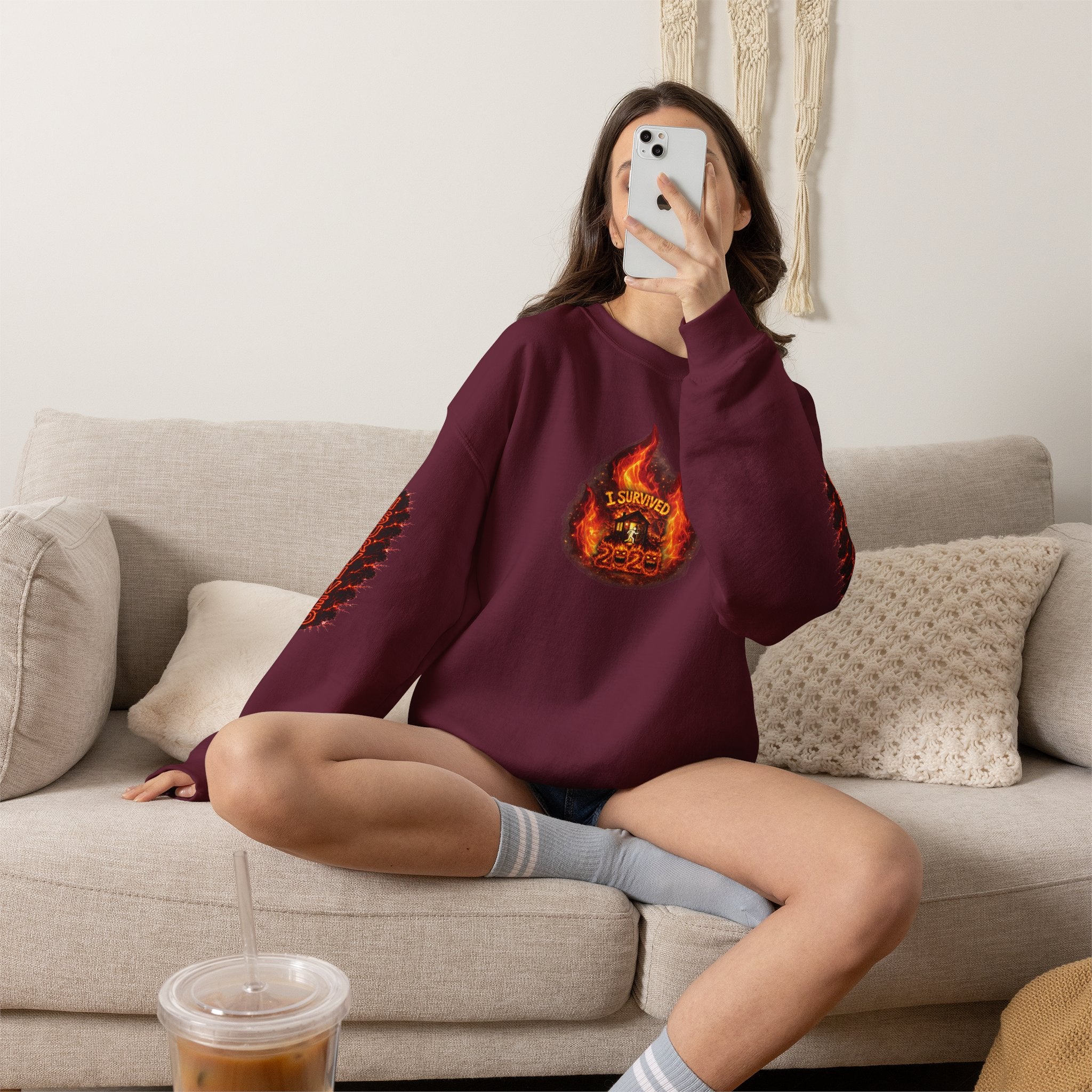 I Survived 2020 — WILDFIRES S2:E3: Director's Cut "The California Wildfires" Memorial Unisex Heavy Blend™ Crewneck Sweatshirt
