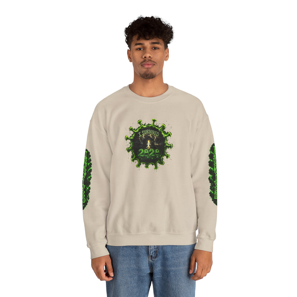 I Survived 2020 — PANDEMIC S1:E3: Director's Cut "The Jab!" Unisex Heavy Blend™ Crewneck Sweatshirt