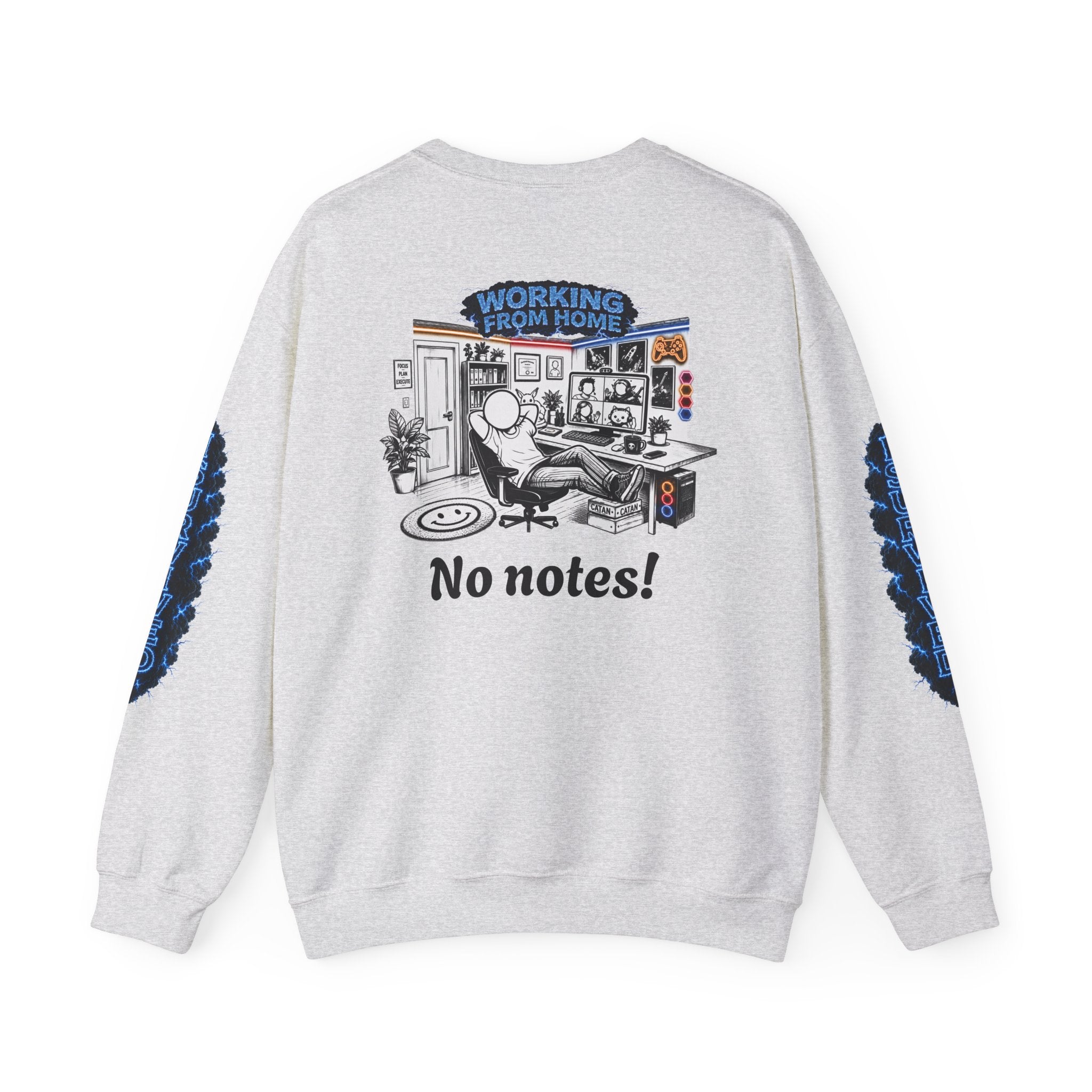 I Survived 2020 — LOCKDOWN S3:E4: Director's Cut "Working From Home" Unisex Heavy Blend™ Crewneck Sweatshirt