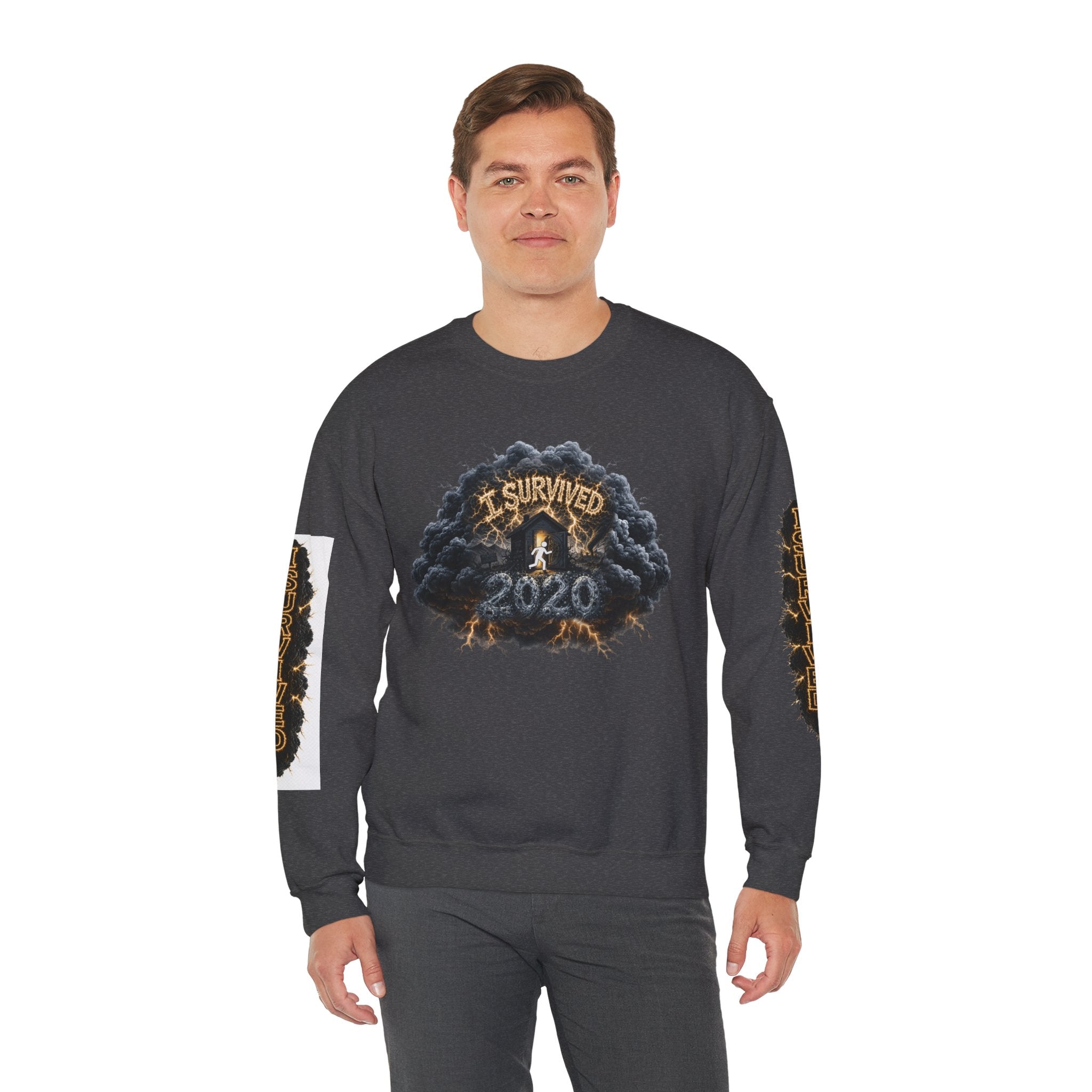 I Survived 2020 — Director's Cut Original Design Teaser Tee | Season 1 Premiere Drop Unisex Heavy Blend™ Crewneck Sweatshirt