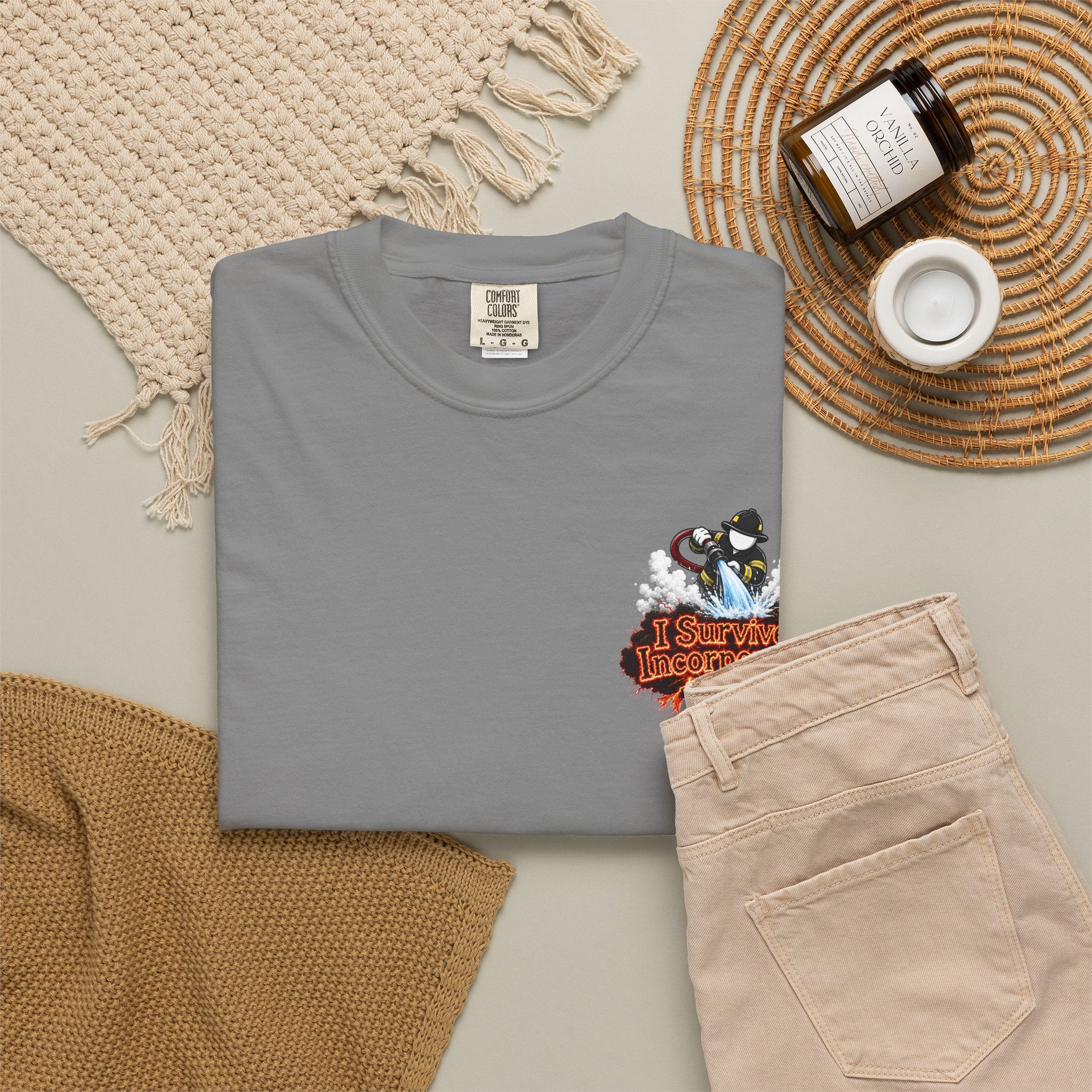 I Survived 2020 — "Please Stand By" Test Pattern Tee Wildfire Signal Edition Summer Premiere Unisex Garment-Dyed T-shirt