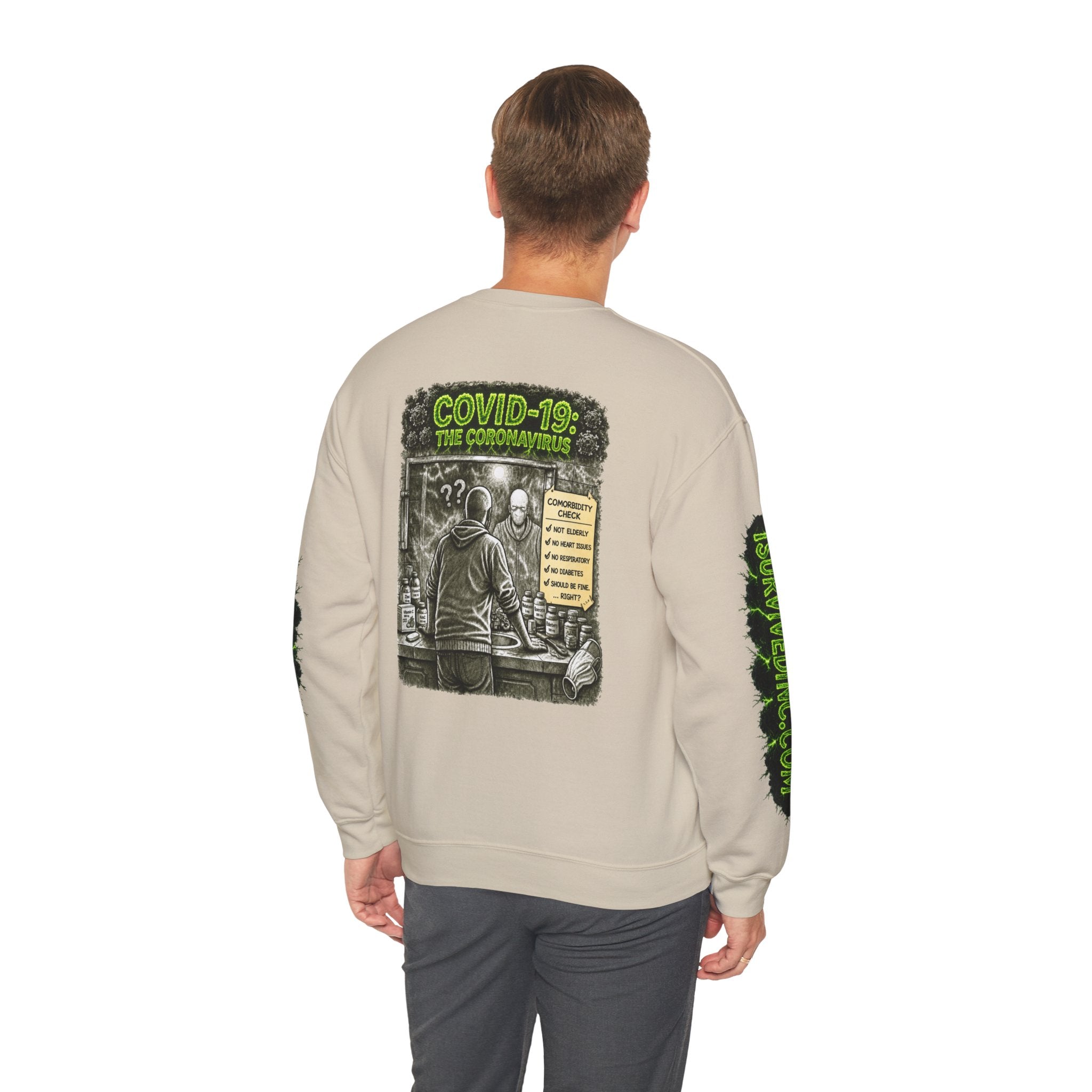 I Survived 2020 — PANDEMIC S1:E1: "COVID-19: The Coronavirus" Unisex Heavy Blend™ Crewneck Sweatshirt