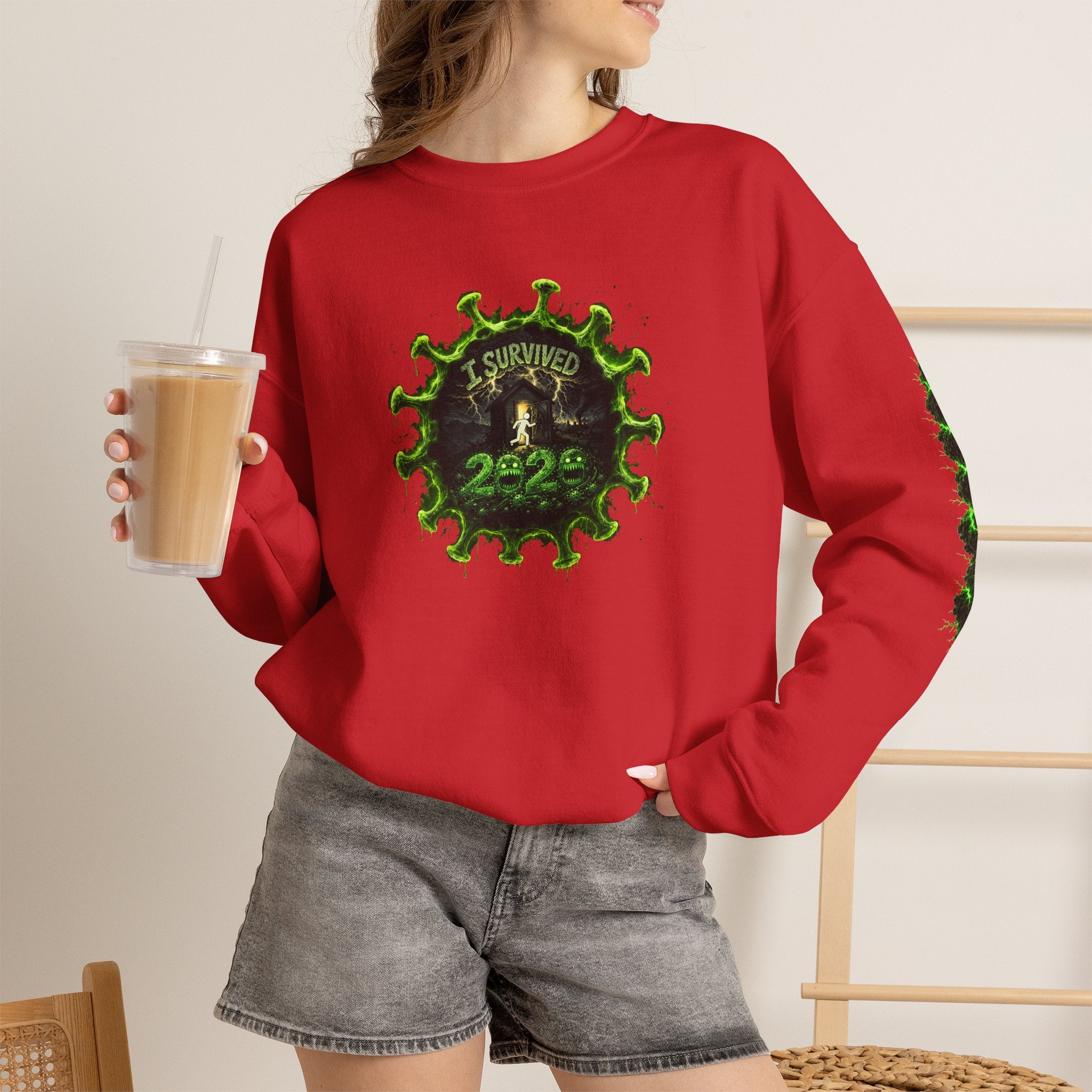 I Survived 2020 — PANDEMIC S1:E5: Director's Cut "Delivery Doomsday" Unisex Heavy Blend™ Crewneck Sweatshirt